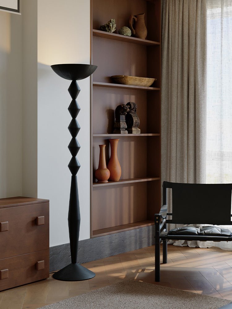 sculptural-geometric-stack-floor-lamp-anzaz-Black & Warm Light-3