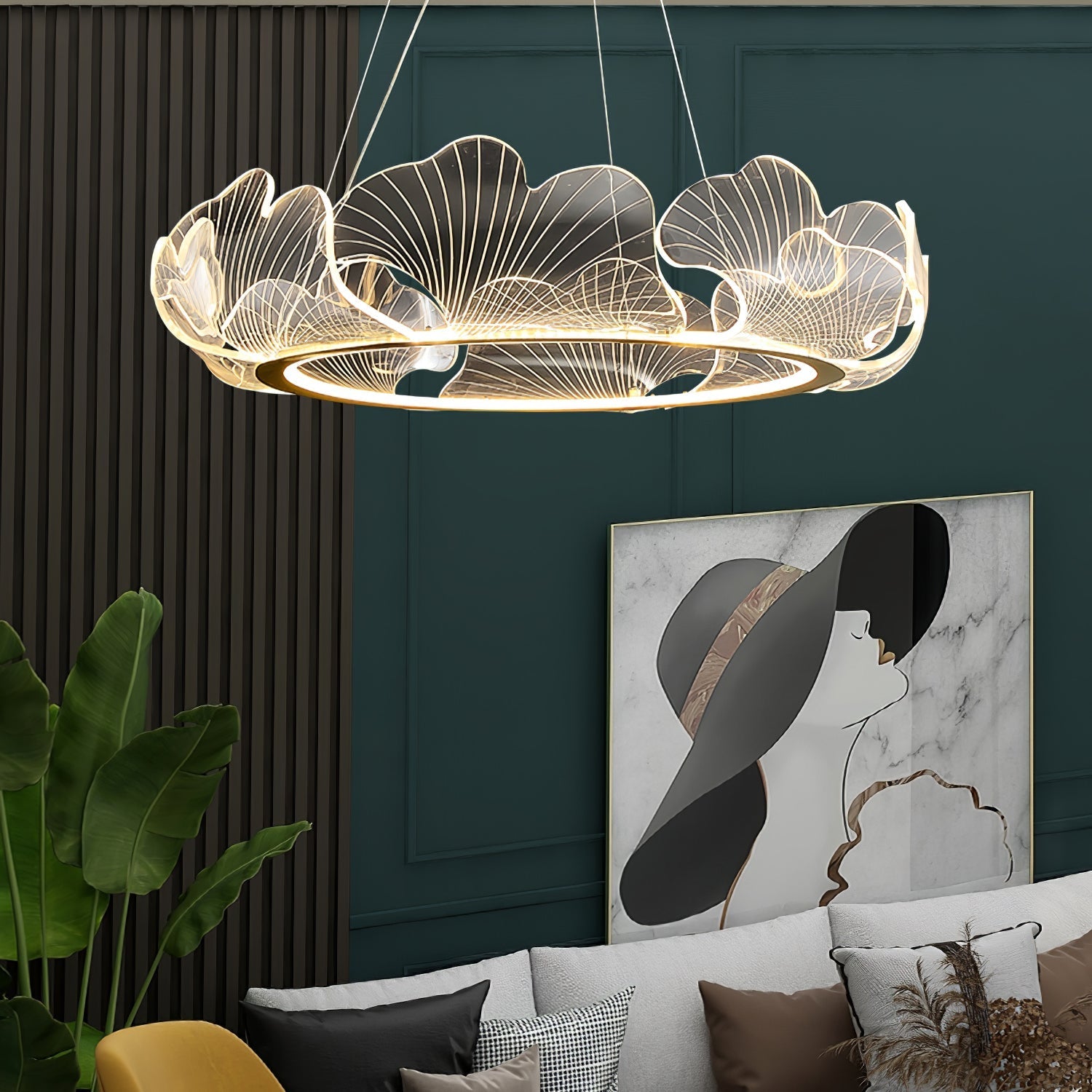 sea-chandelier-anzaz-Gold & Clear-8