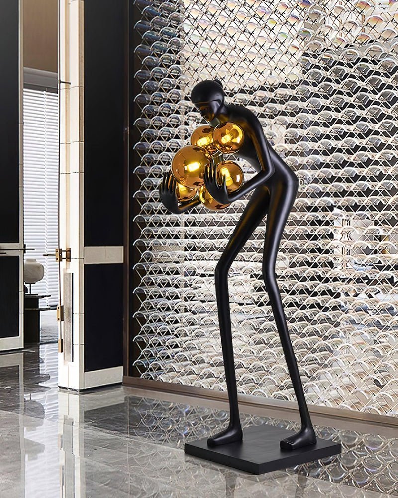 sentinel-sculpture-floor-lamp-anzaz-Black & Blue glass ball-10