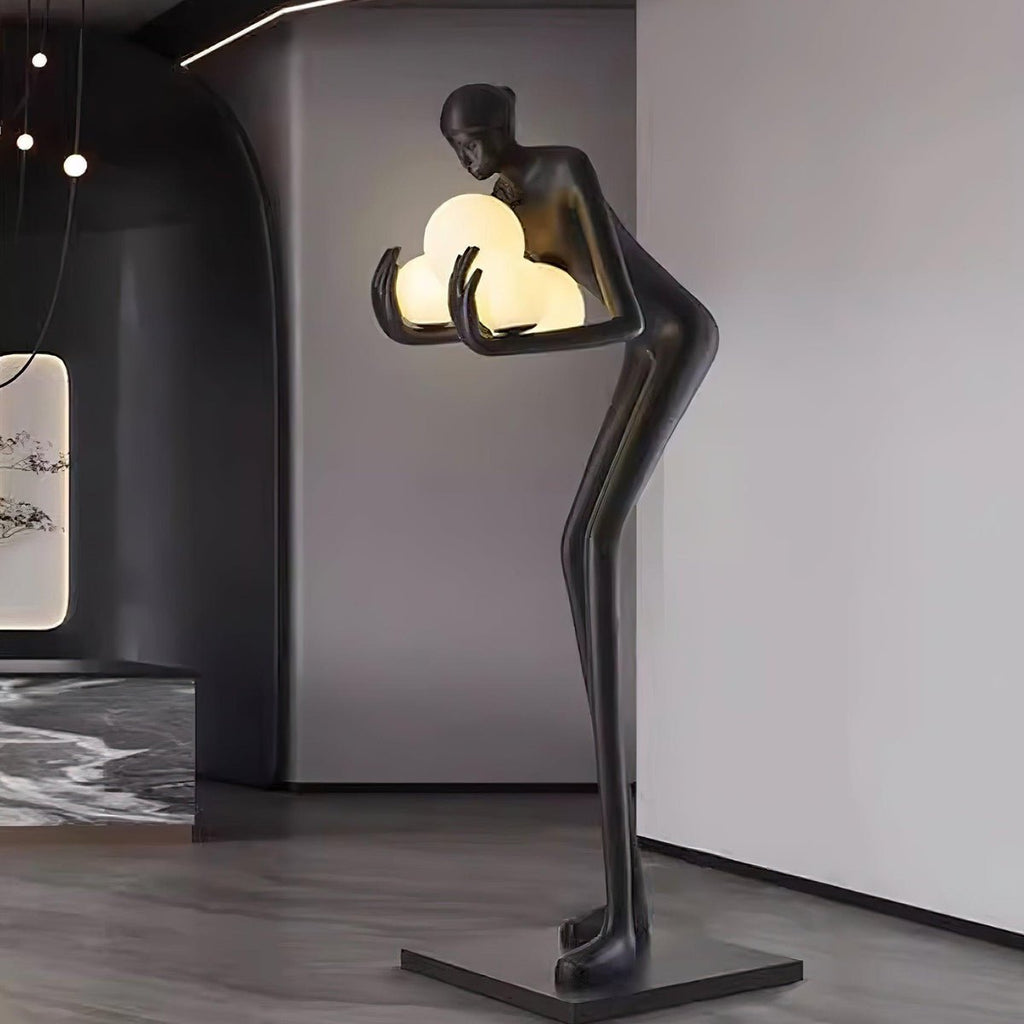 sentinel-sculpture-floor-lamp-anzaz-Black & Blue glass ball-12