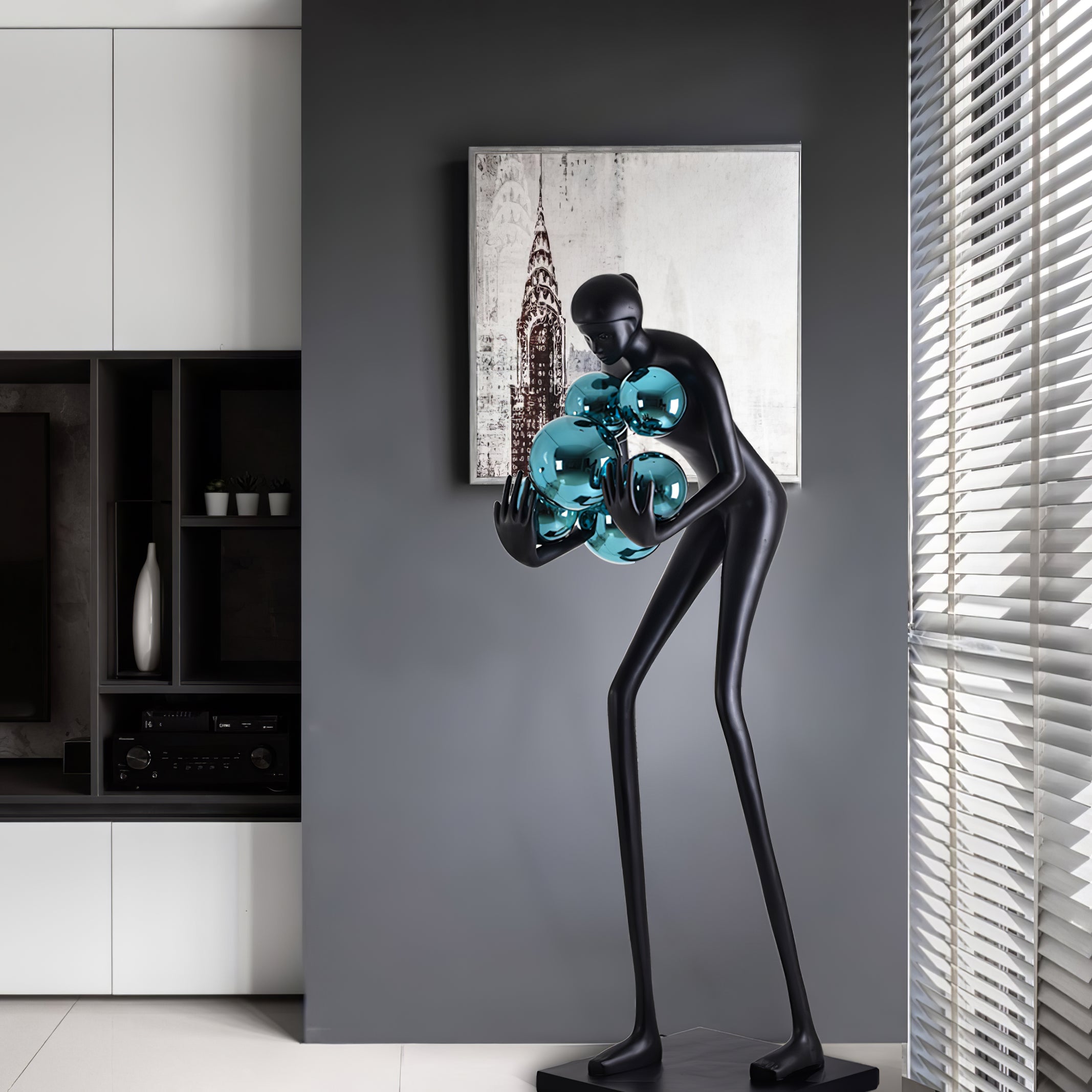 sentinel-sculpture-floor-lamp-anzaz-Black & Red glass ball-5