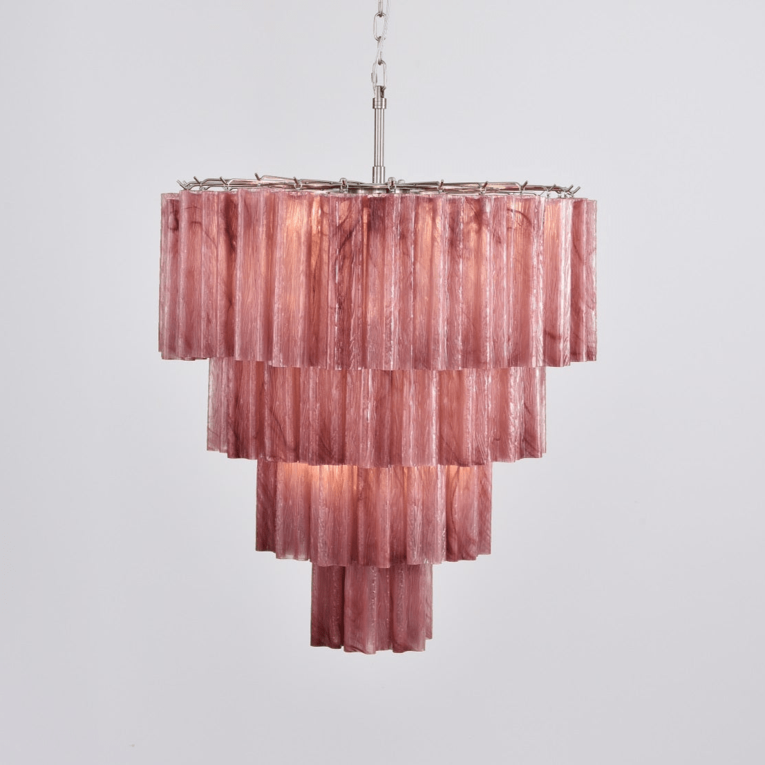 serava-cascade-murano-chandelier-anzaz-Red & Nickel-4