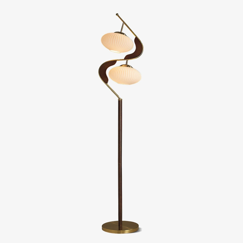 serenita-double-shade-floor-lamp-anzaz-Walnut color & Gold & White-1