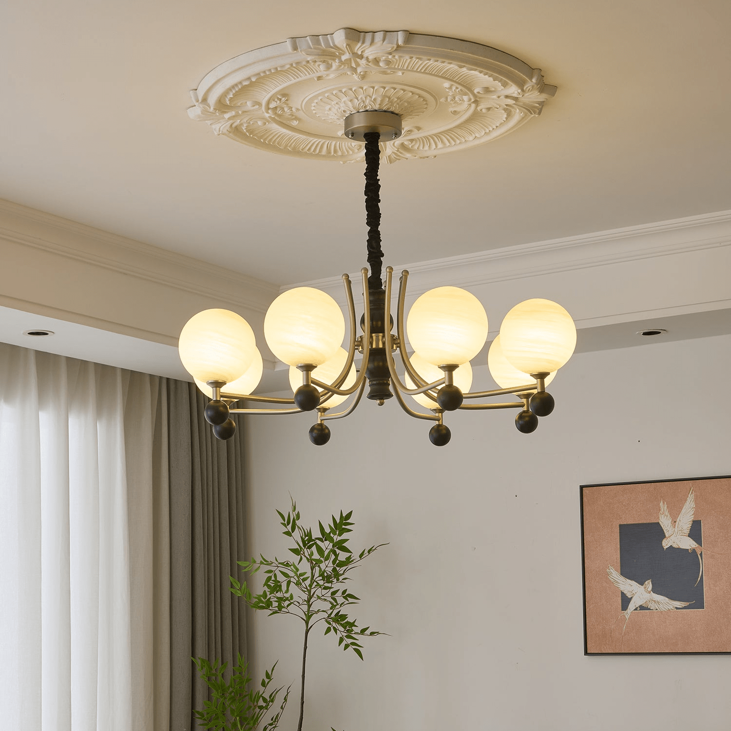 serenus-sphere-chandelier-anzaz-Walnut Color & Nickel & White-2