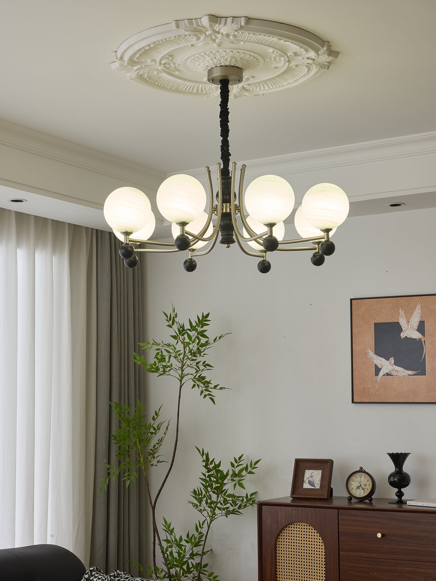 serenus-sphere-chandelier-anzaz-Walnut Color & Nickel & White-3