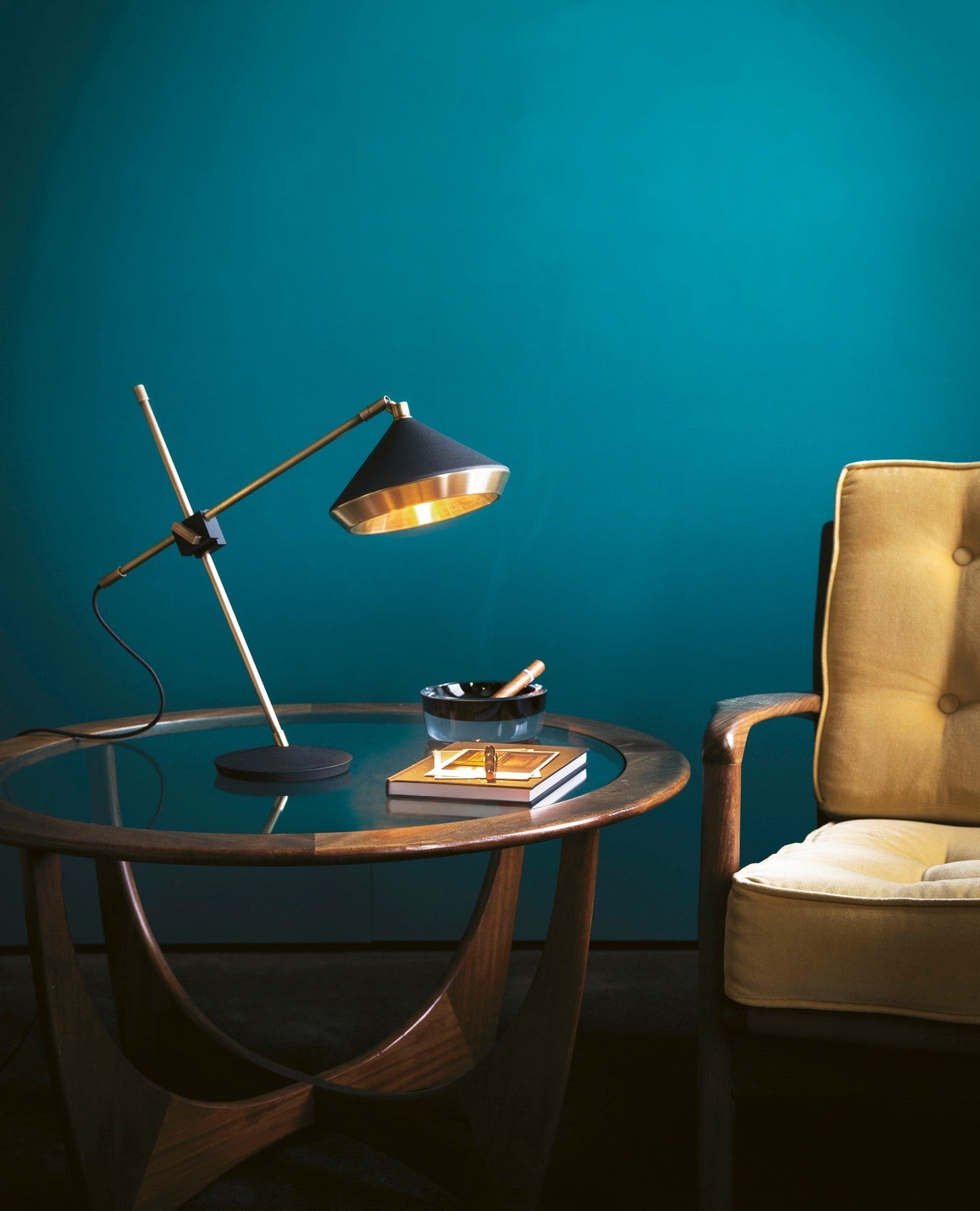 shear-table-lamp-anzaz-Copper plating & Matte White-3