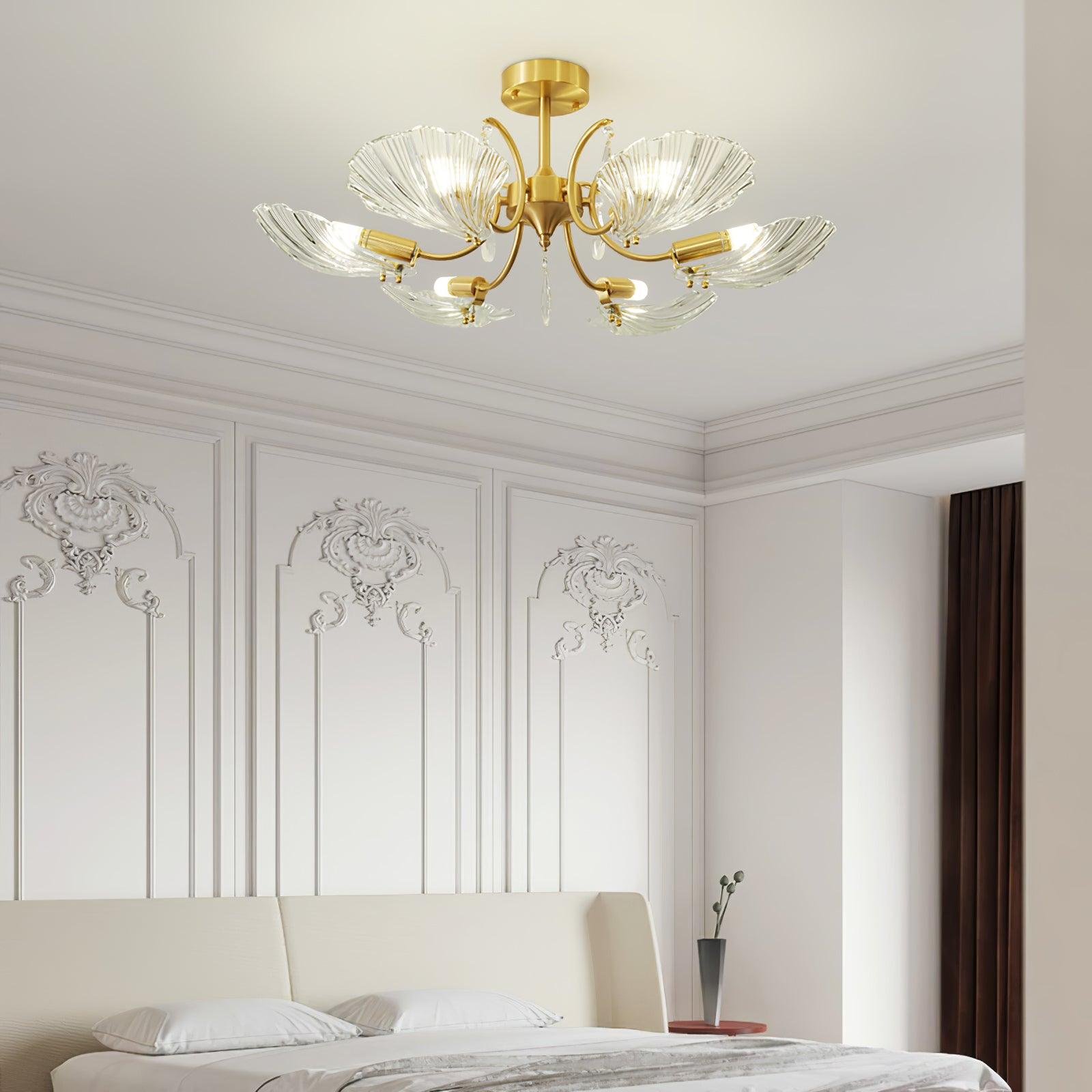 shell-brass-ceiling-lamp-anzaz-Brass & Clear-2