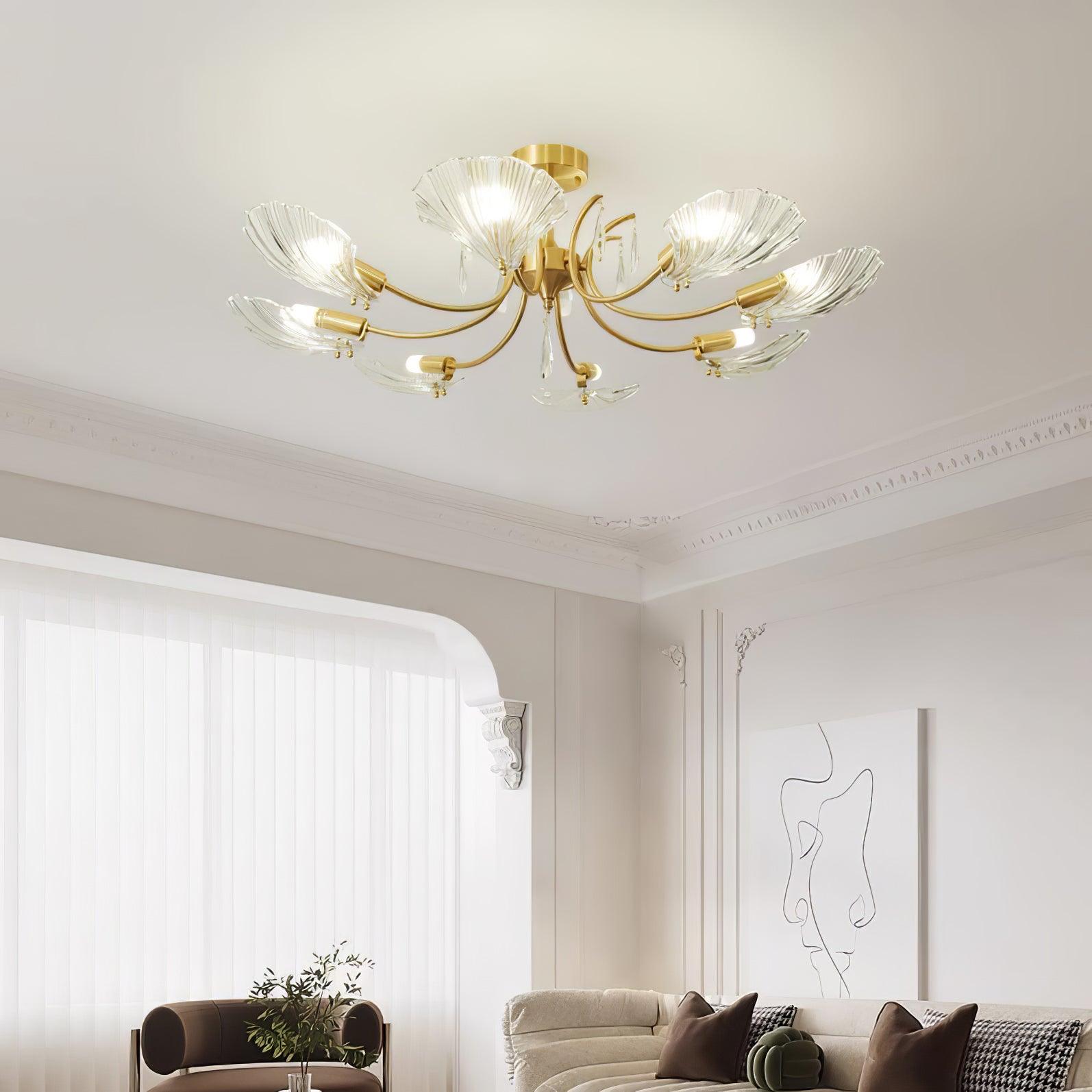 shell-brass-ceiling-lamp-anzaz-Brass & Clear-3