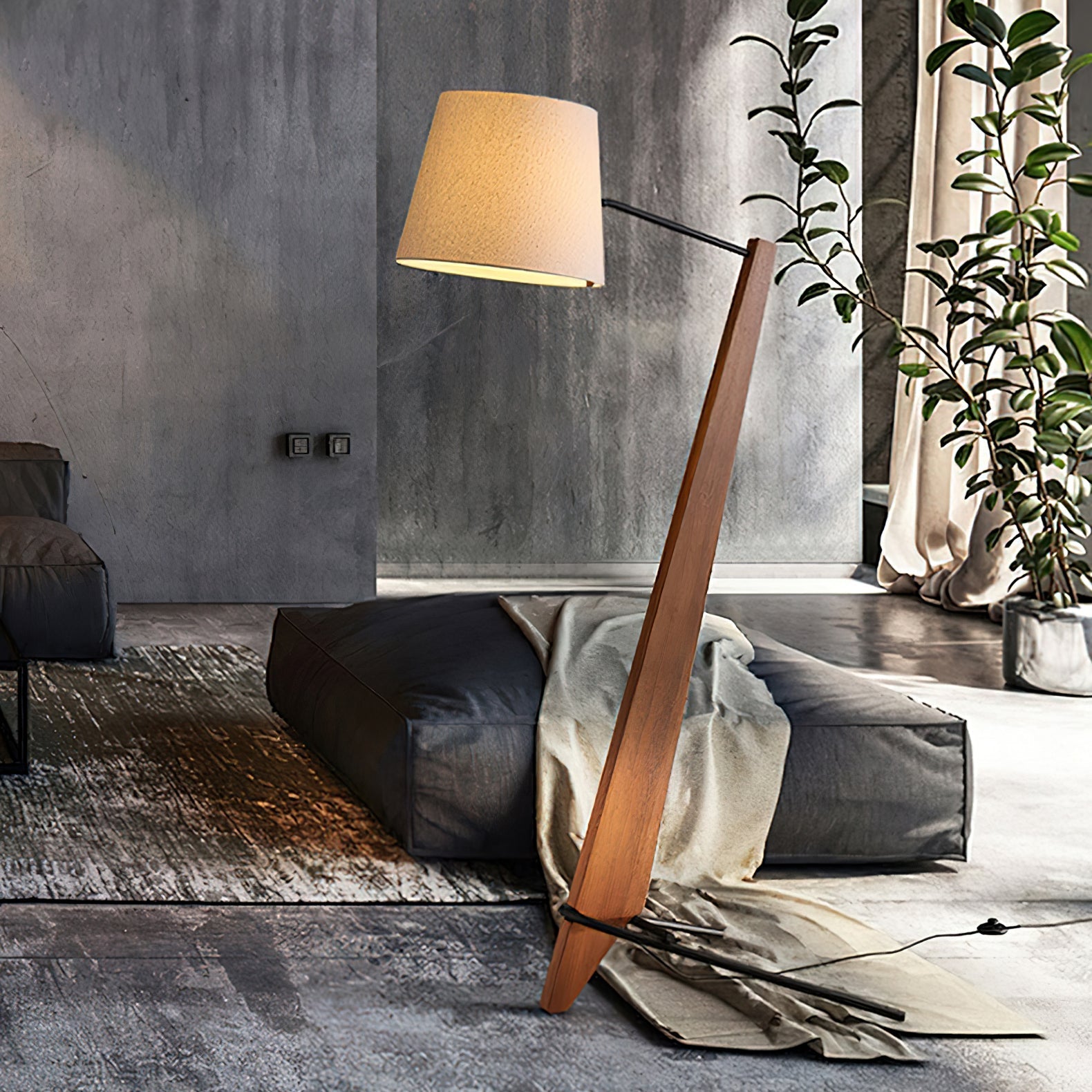 silva-giant-floor-lamp-anzaz-Walnut wood color & Beige-7