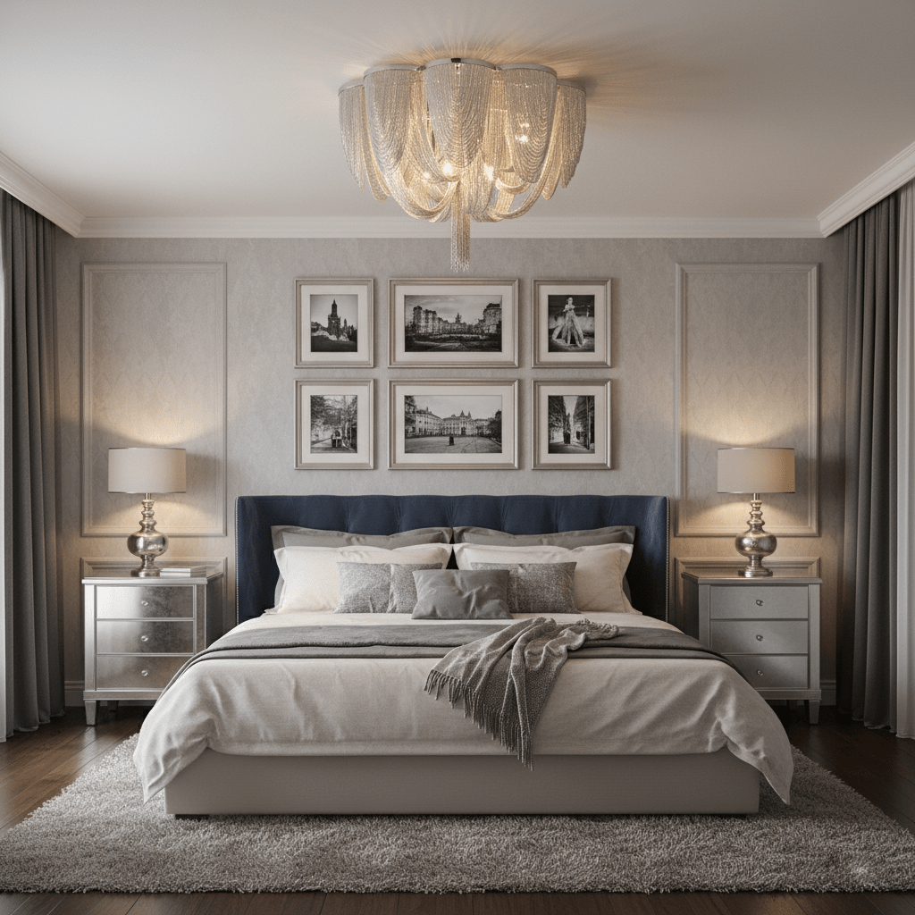 silver-chain-tassel-ceiling-light-anzaz-Gold Chain-6