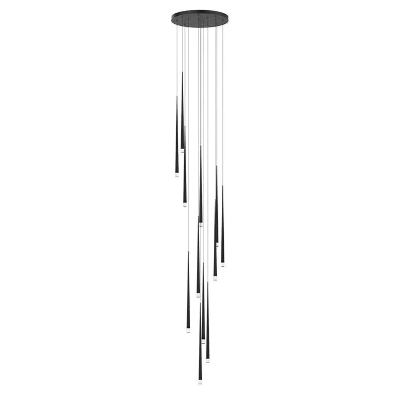 slender-cone-chandelier-anzaz-Black & Warm Light-41