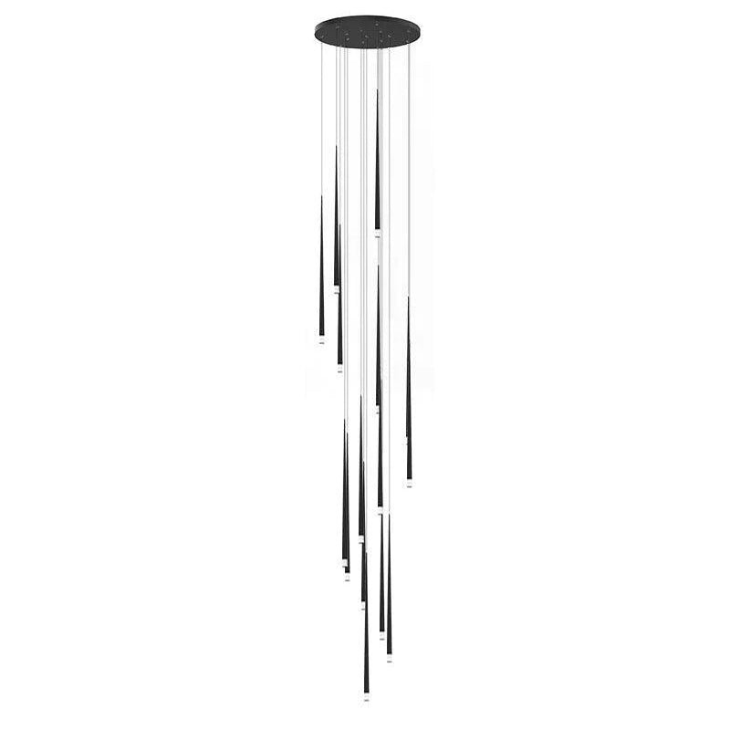 slender-cone-chandelier-anzaz-Black & Warm Light-42