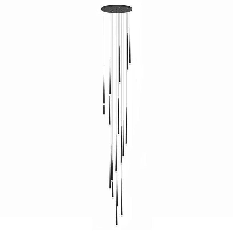 slender-cone-chandelier-anzaz-Black & Triac Warm Dimming-43