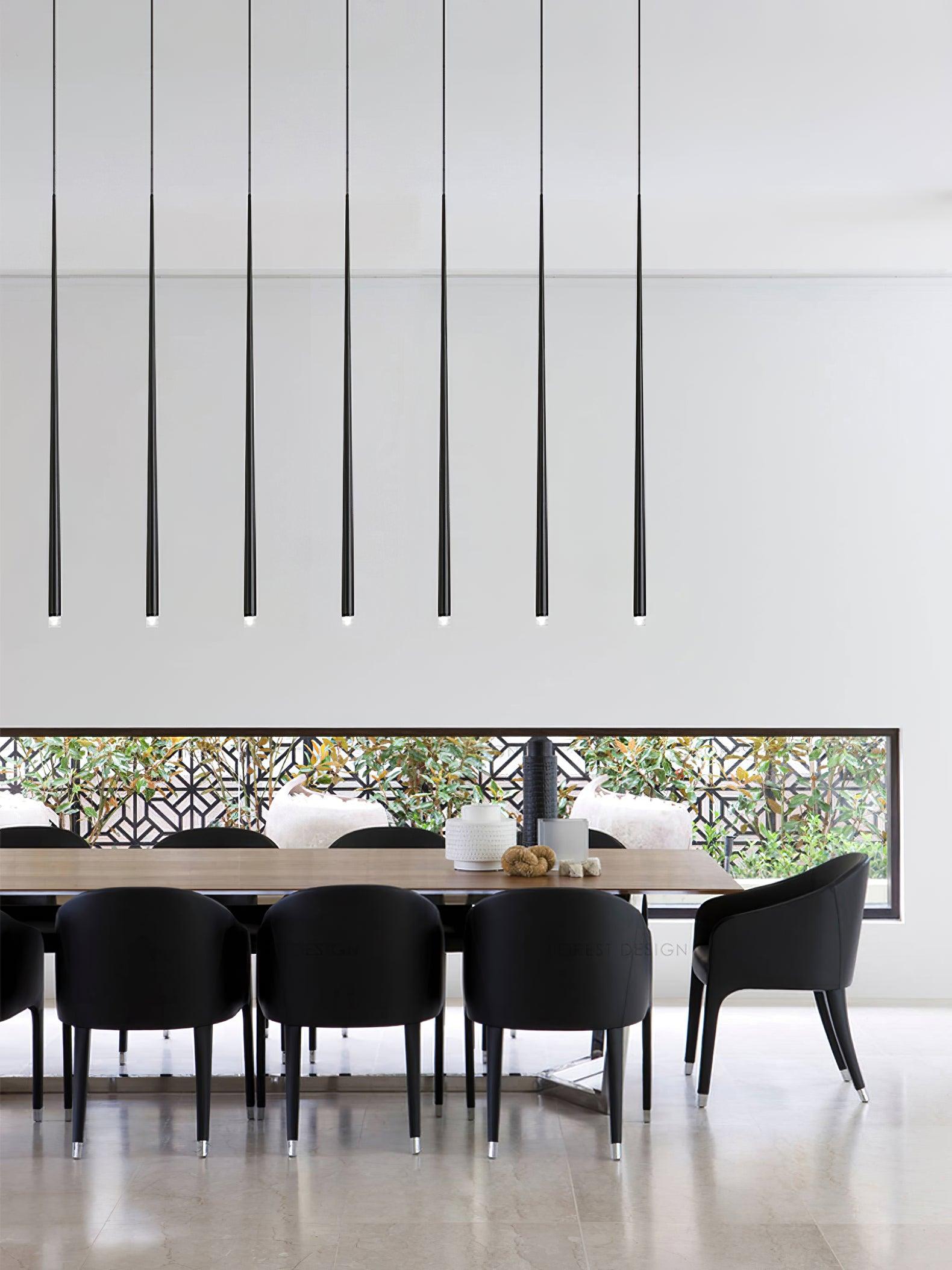 slender-cone-chandelier-anzaz-Black & Triac Warm Dimming-19