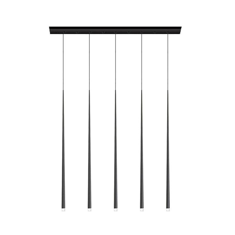 slender-cone-chandelier-anzaz-Black & Warm Light-30
