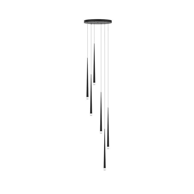 slender-cone-chandelier-anzaz-Black & Warm Light-33