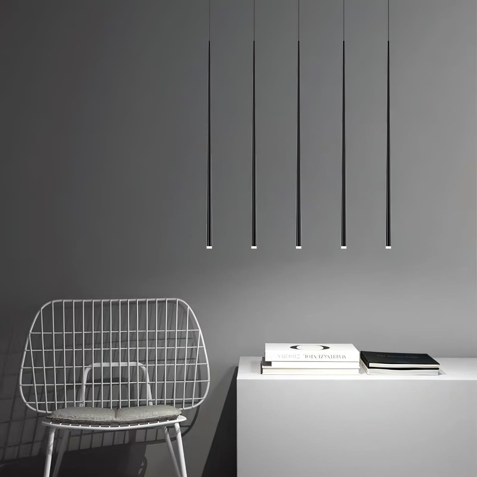 slender-cone-chandelier-anzaz-Black & Triac Warm Dimming-16