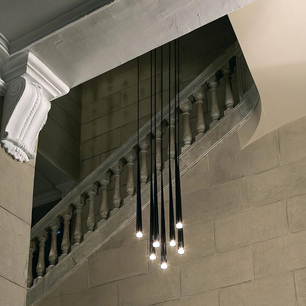 slender-cone-chandelier-anzaz-Black & Warm Light-17