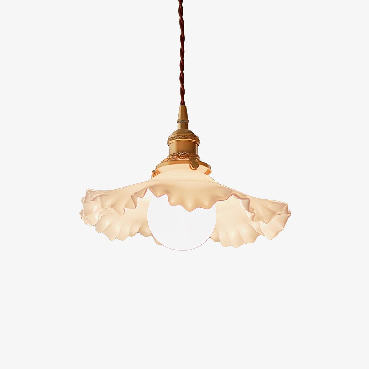 small-floral-pendant-lamp-anzaz-Brass & White-1