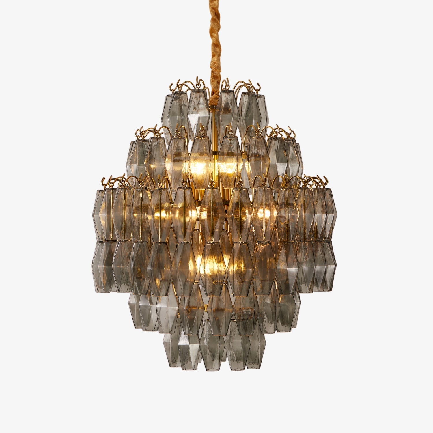 smoke-gray-prism-round-chandelier-anzaz-Gold & Smoke Gray-1