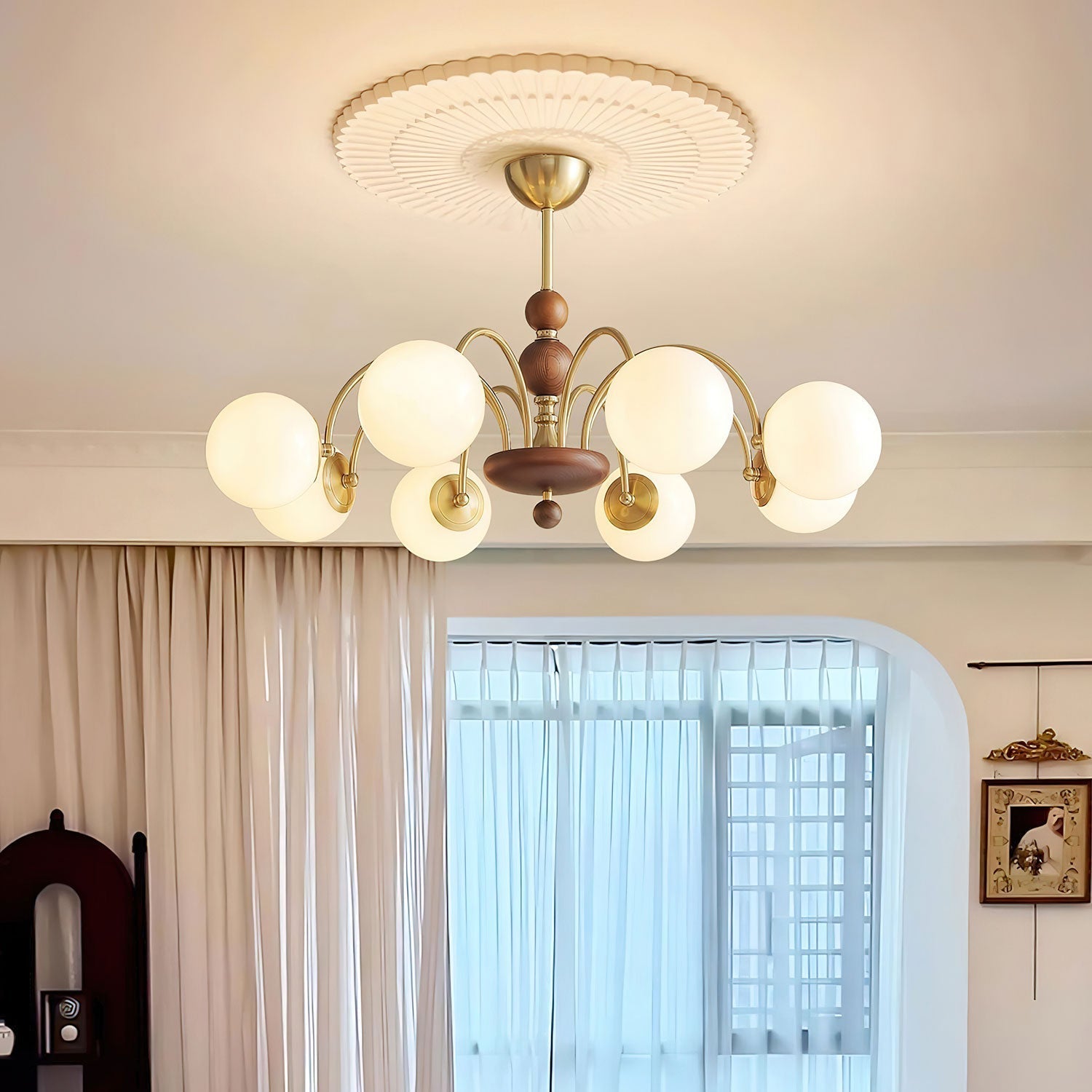 solara-globe-chandelier-anzaz-Gold & Walnut color-2