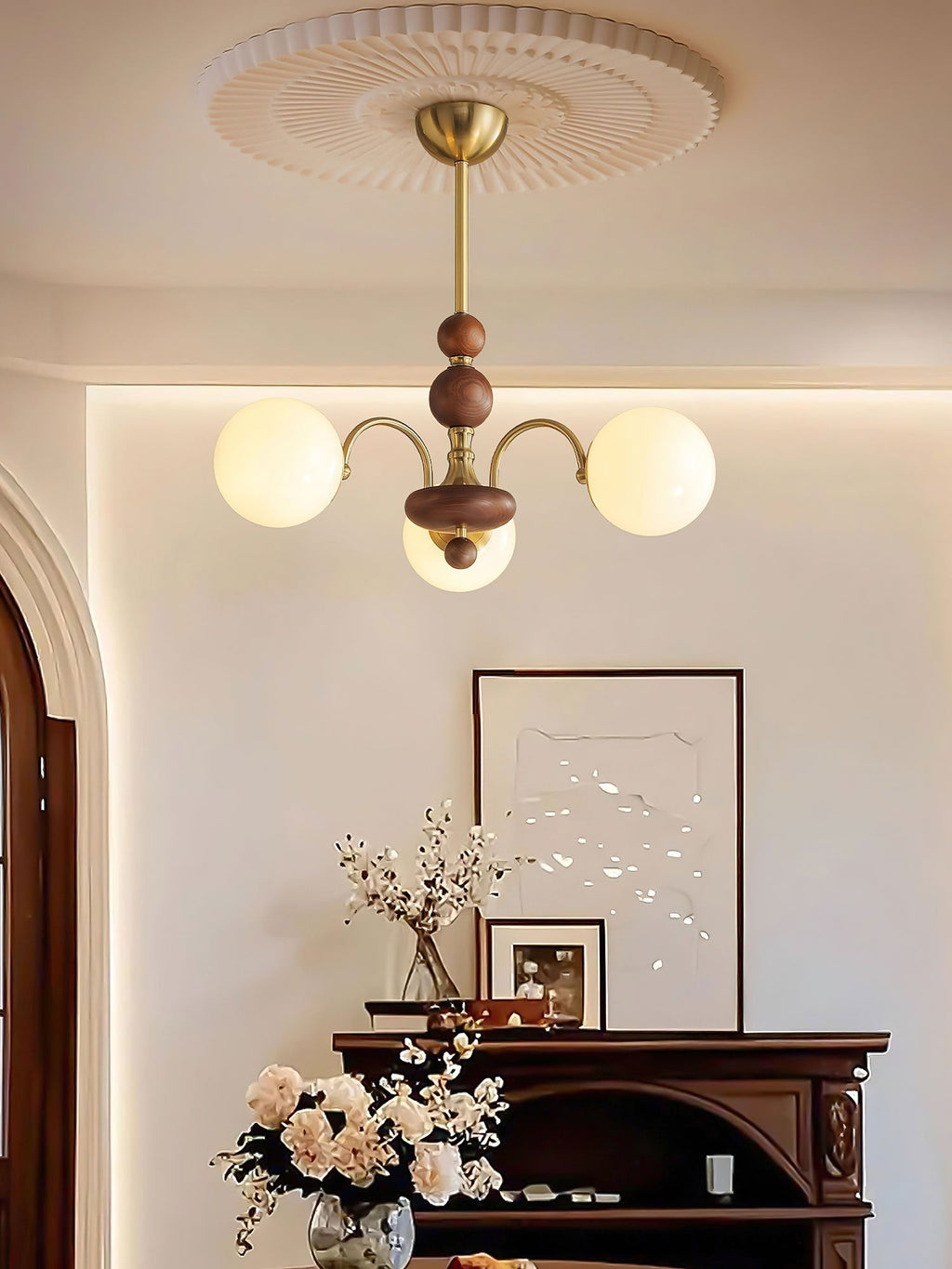 solara-globe-chandelier-anzaz-Gold & Walnut color-3