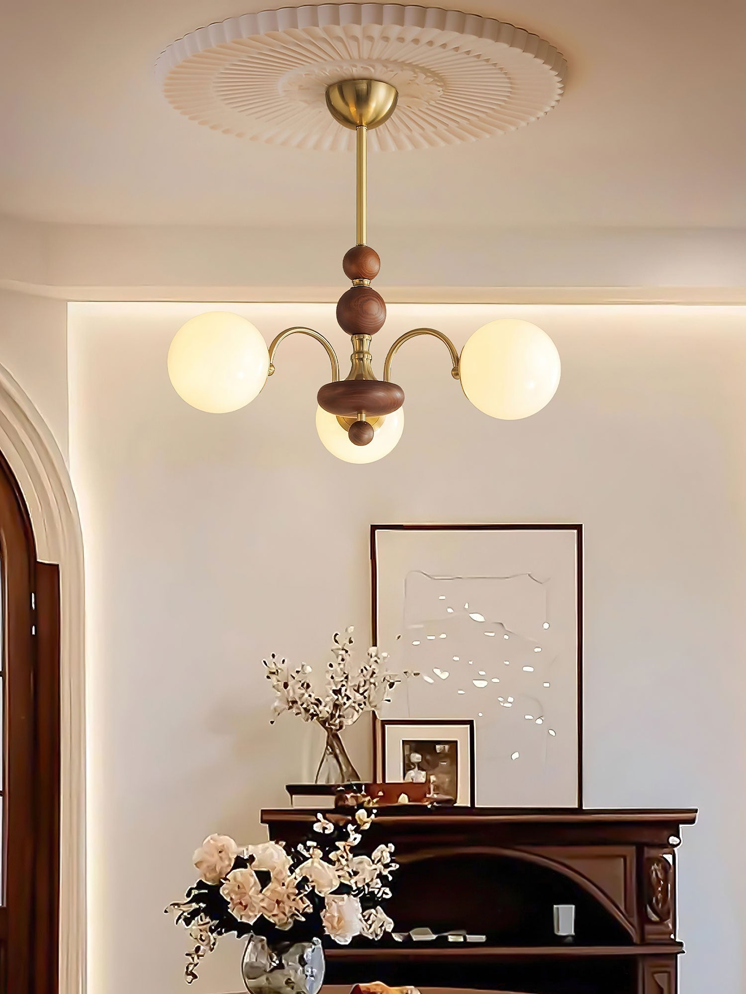 solara-globe-chandelier-anzaz-Gold & Walnut color-3