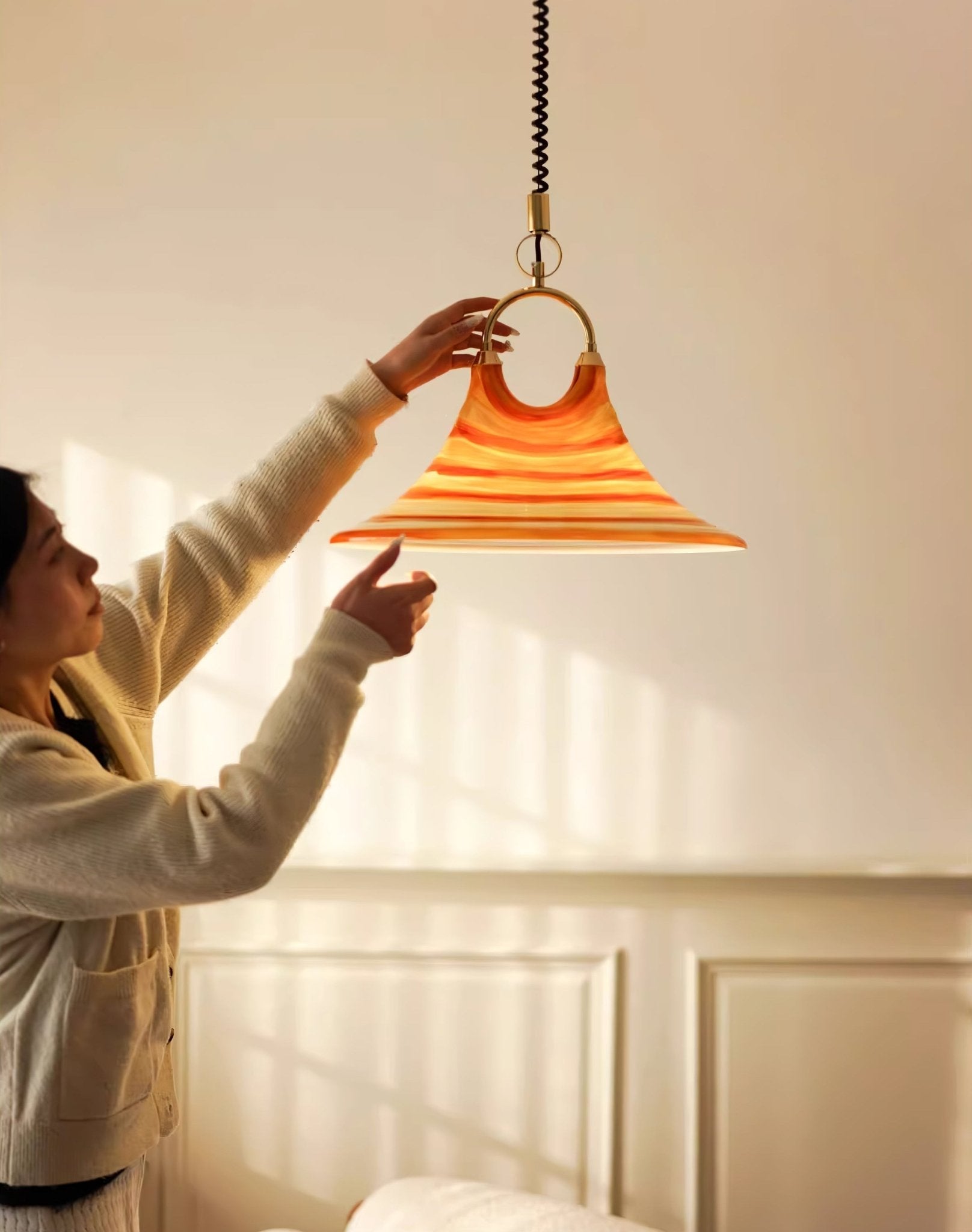 solari-swirl-glass-pendant-light-anzaz-White & Chrome-2
