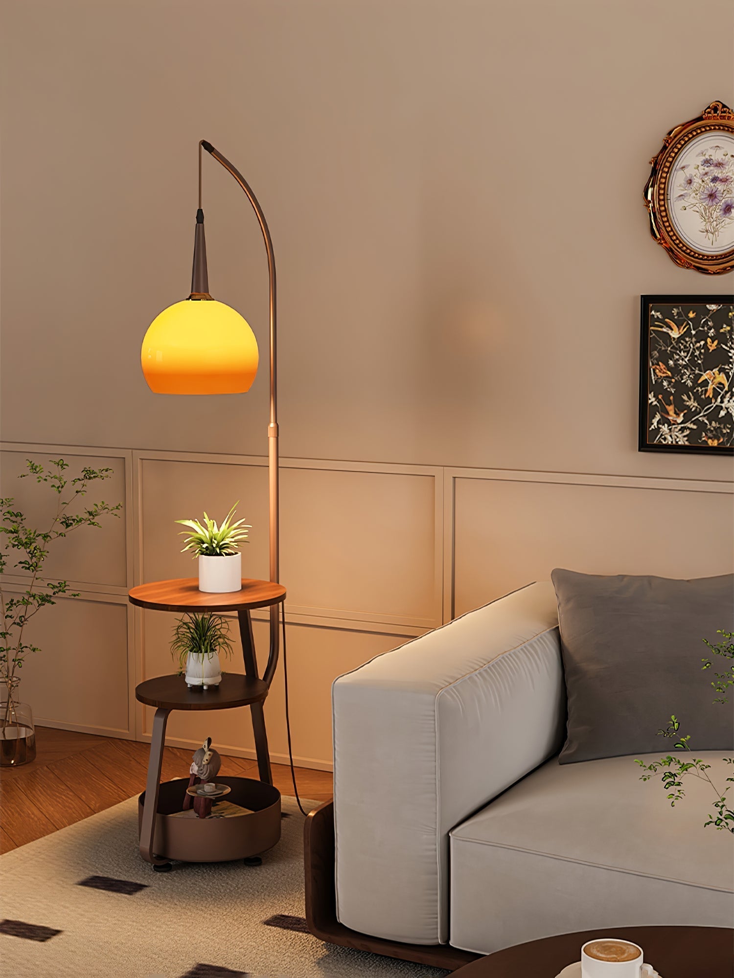 solstice-arc-floor-lamp-anzaz-Brown & Caramel color-3