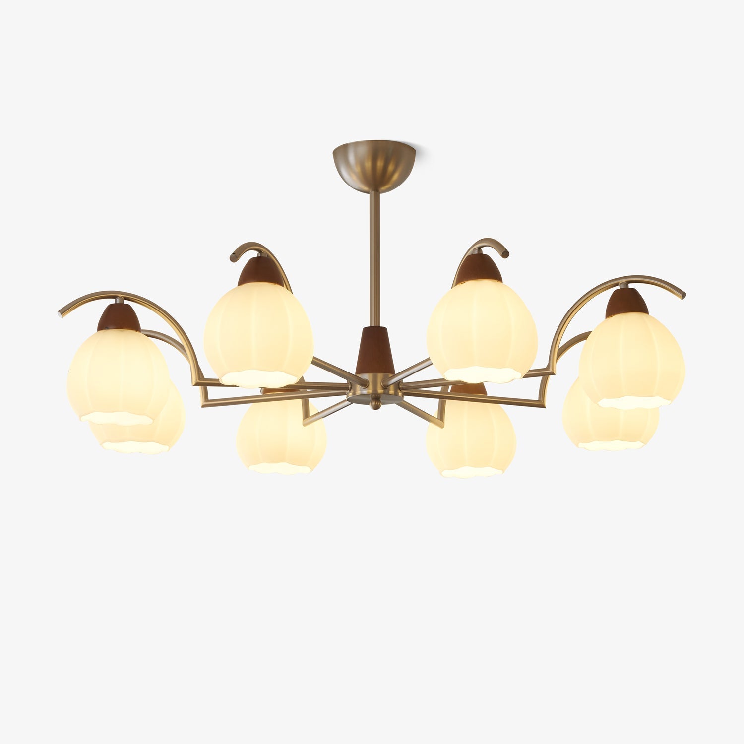 soluna-bloom-chandelier-anzaz-Walnut color & Nickel-1