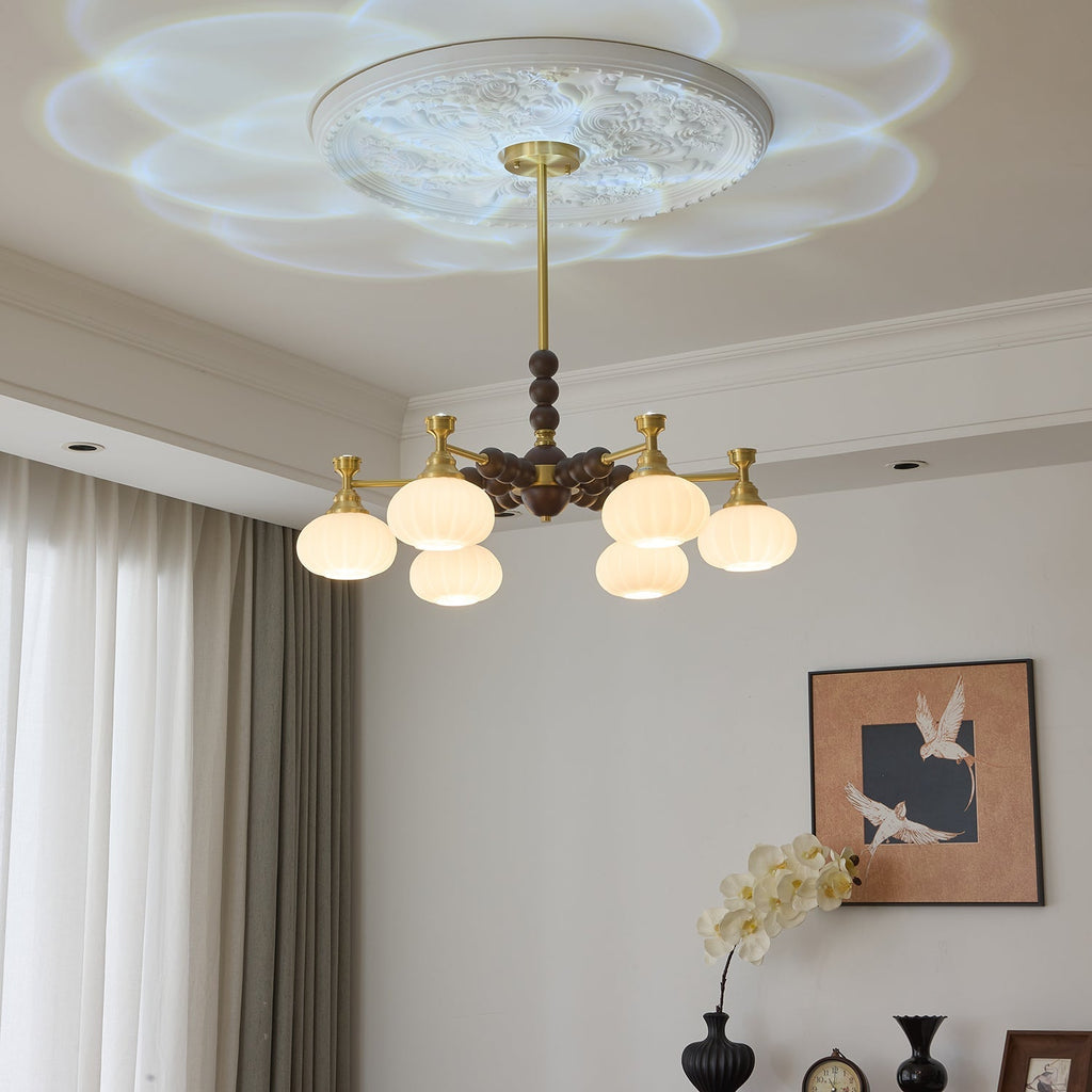 solviento-chandelier-anzaz-Walnut Color & Brass & White-2