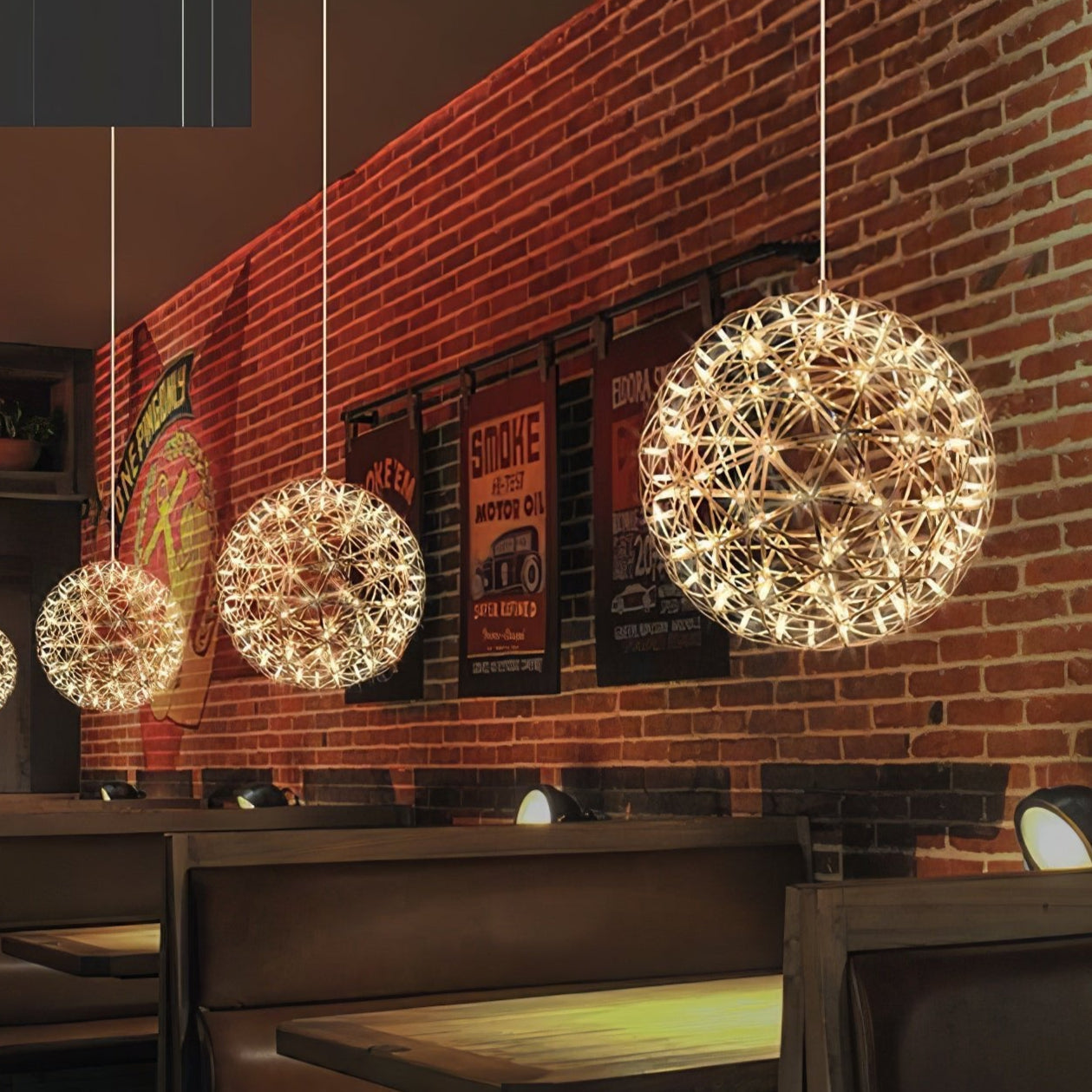 gold-spark-ball-pendant-light-anzaz-Triac Dimmable Warm Light-8