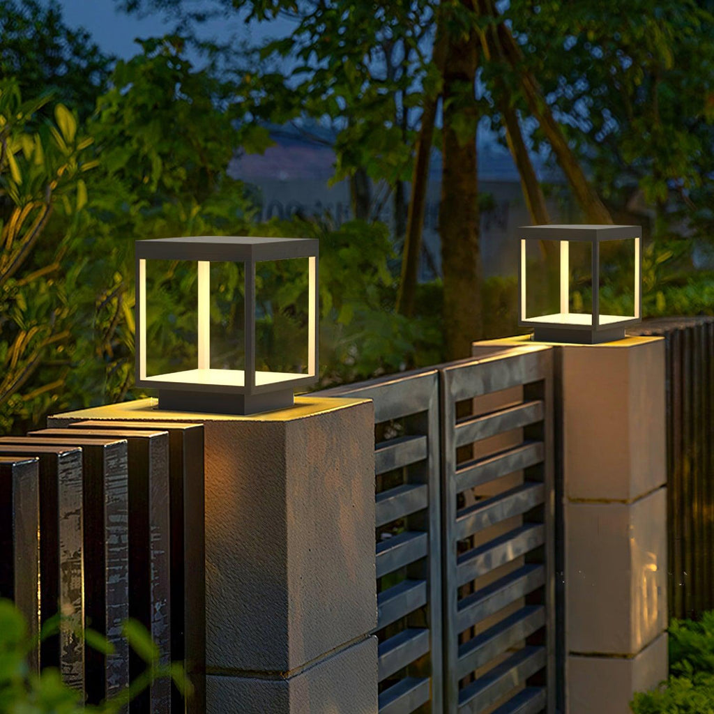 square-frame-post-outdoor-light-anzaz-Model A: Wired Version & DC 12V-2