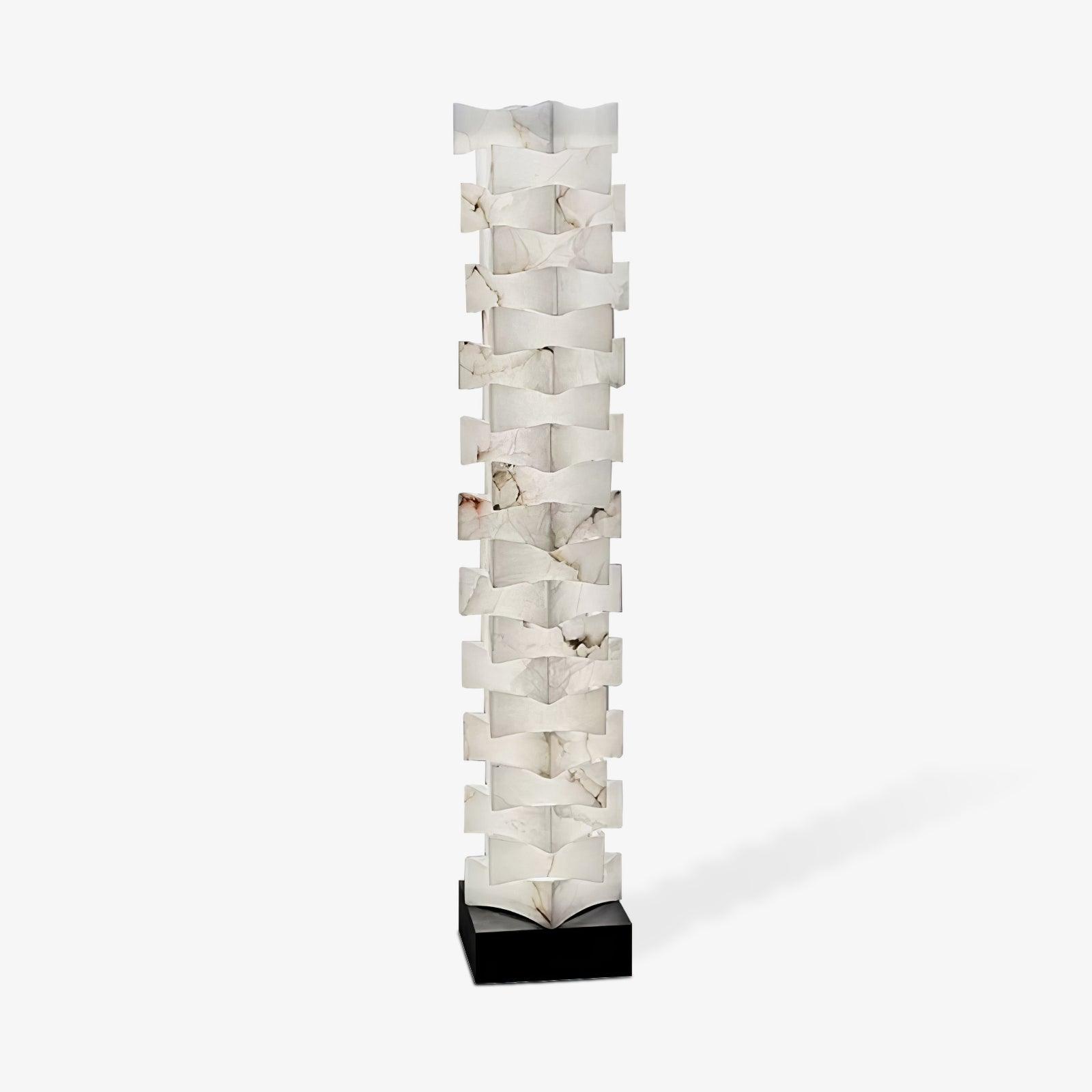 stacked-alabaster-squares-floor-lamp-anzaz-Warm Light-1