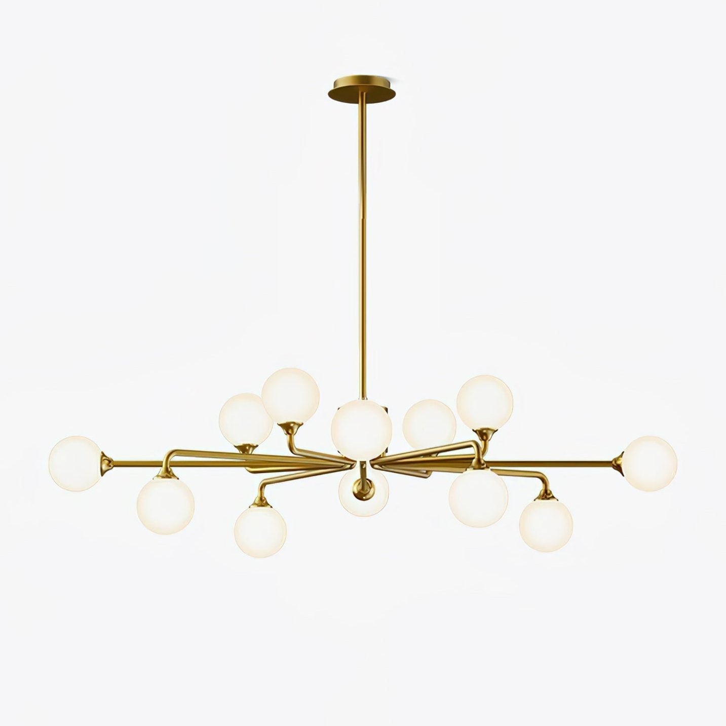 staggered-glass-globes-chandelier-anzaz-Gold & White-1