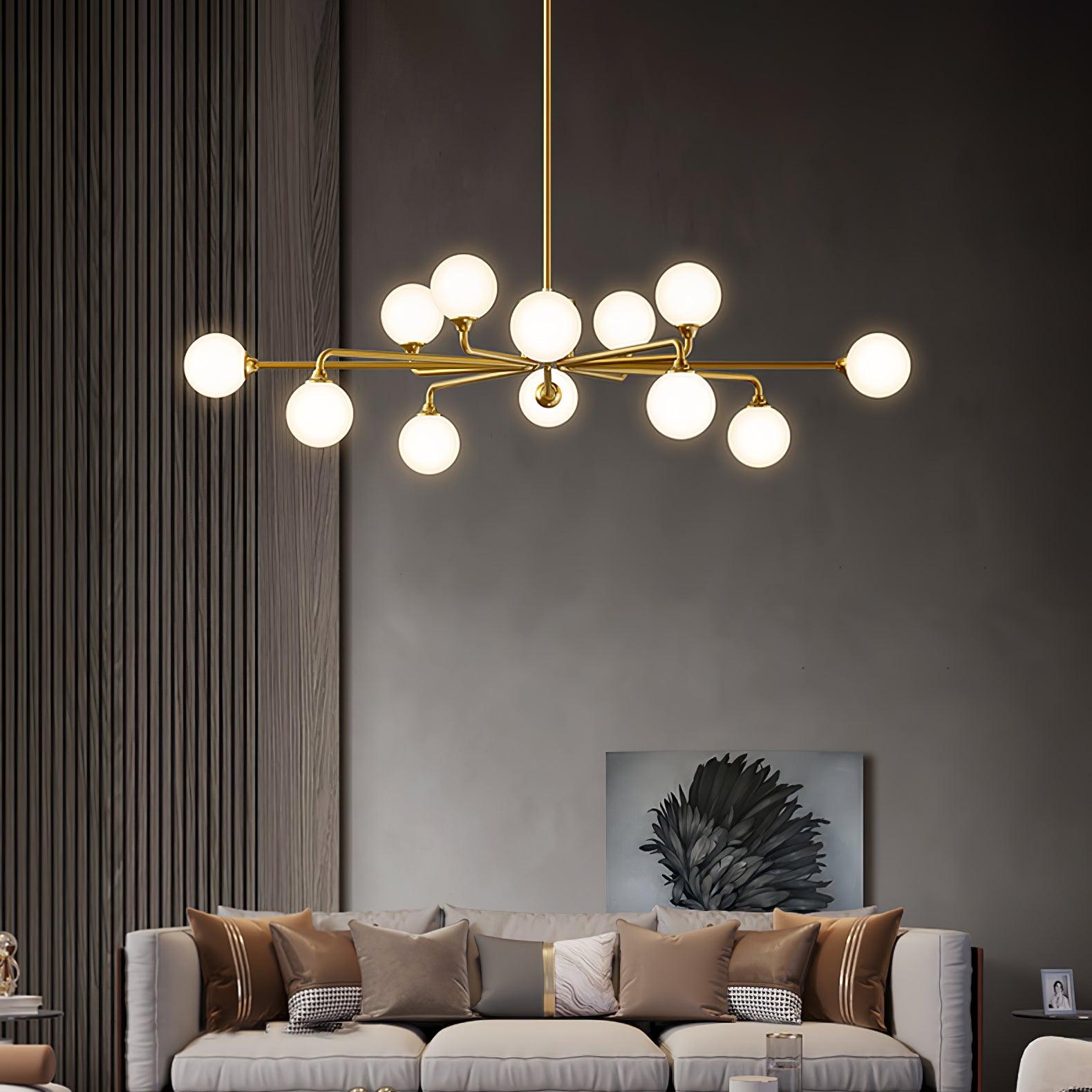 staggered-glass-globes-chandelier-anzaz-Gold & White-2