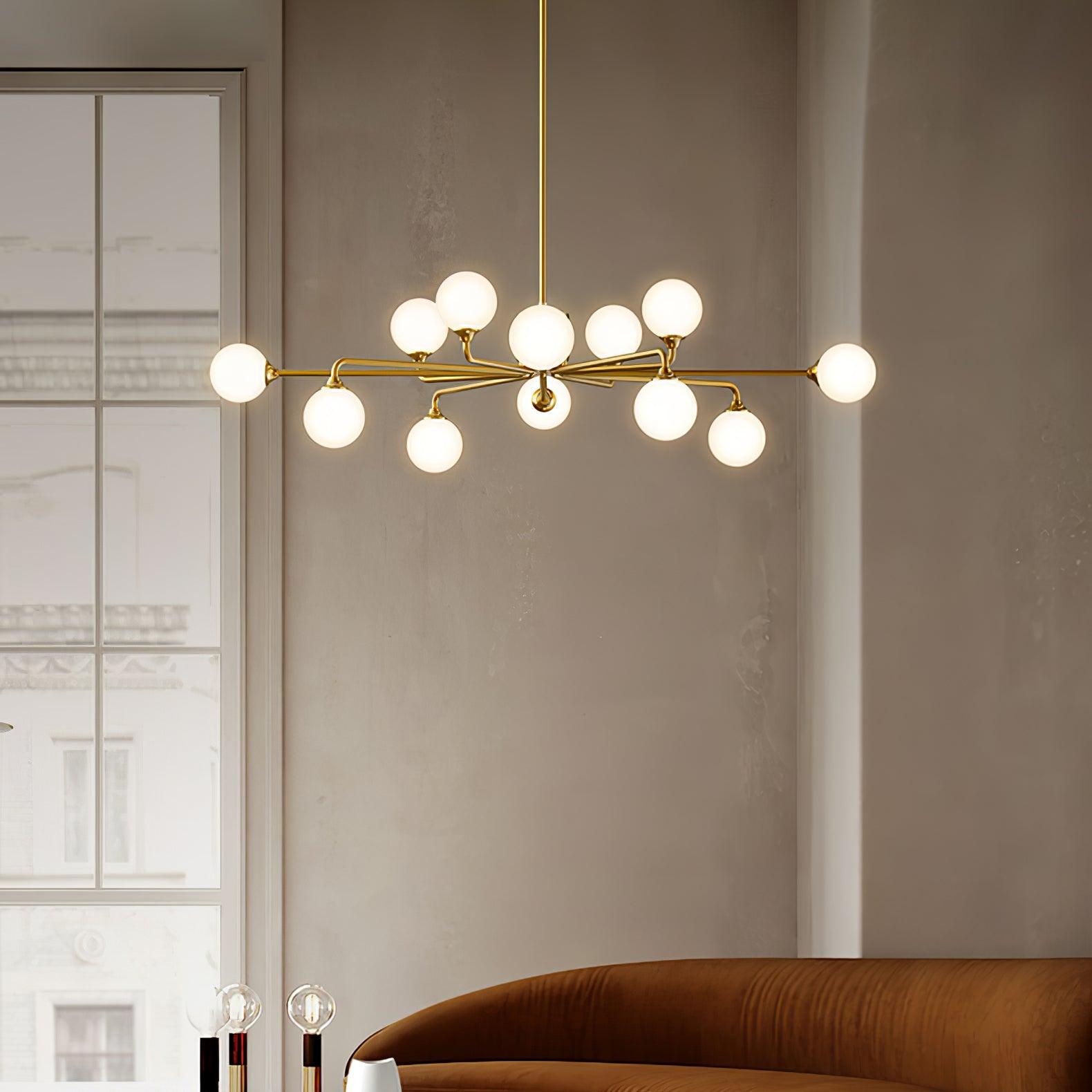 staggered-glass-globes-chandelier-anzaz-Gold & White-3