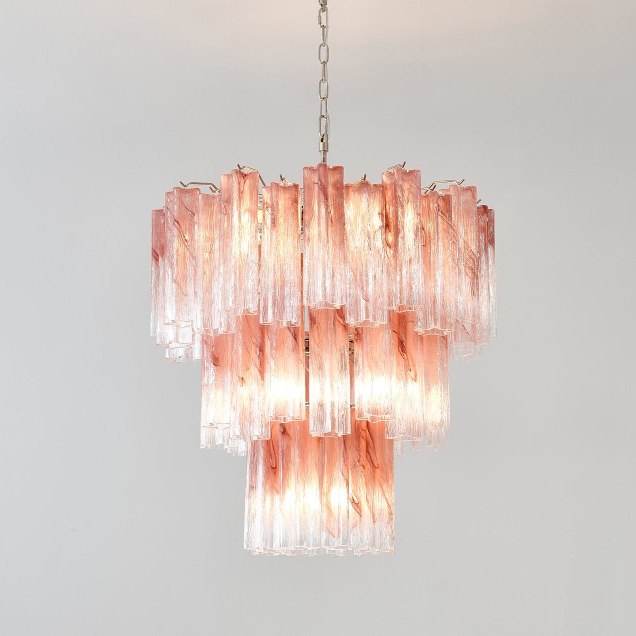 pink-glass-tubes-chandelier-anzaz-Red Cloud & Nickel-2
