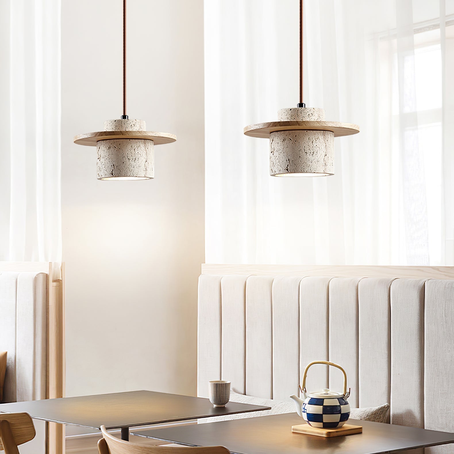 stonova-duo-pendant-light-anzaz-Wood Color & Yellow Travertine-2