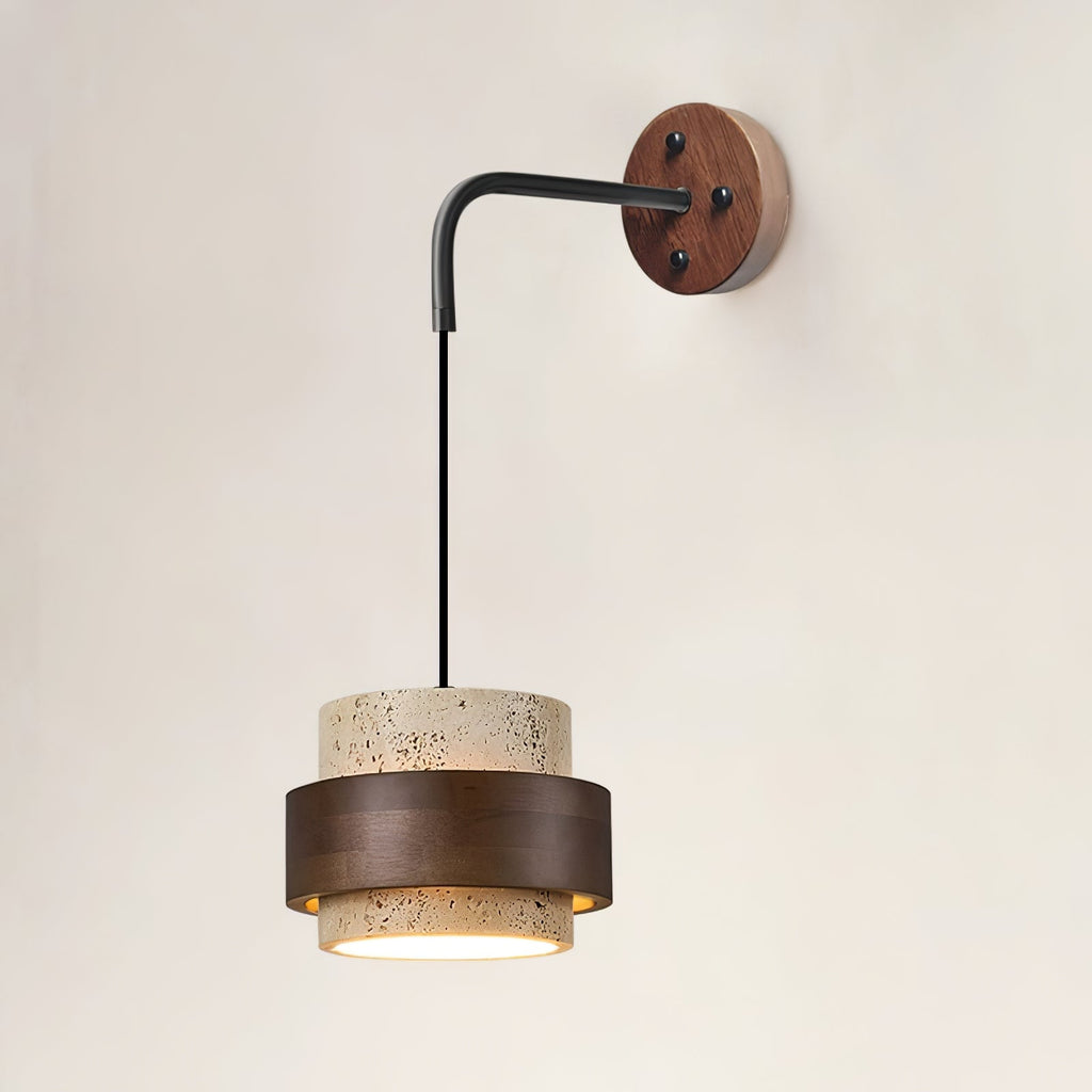 stonova-travertine-wall-sconce-anzaz-Dark walnut & Yellow Travertine-2