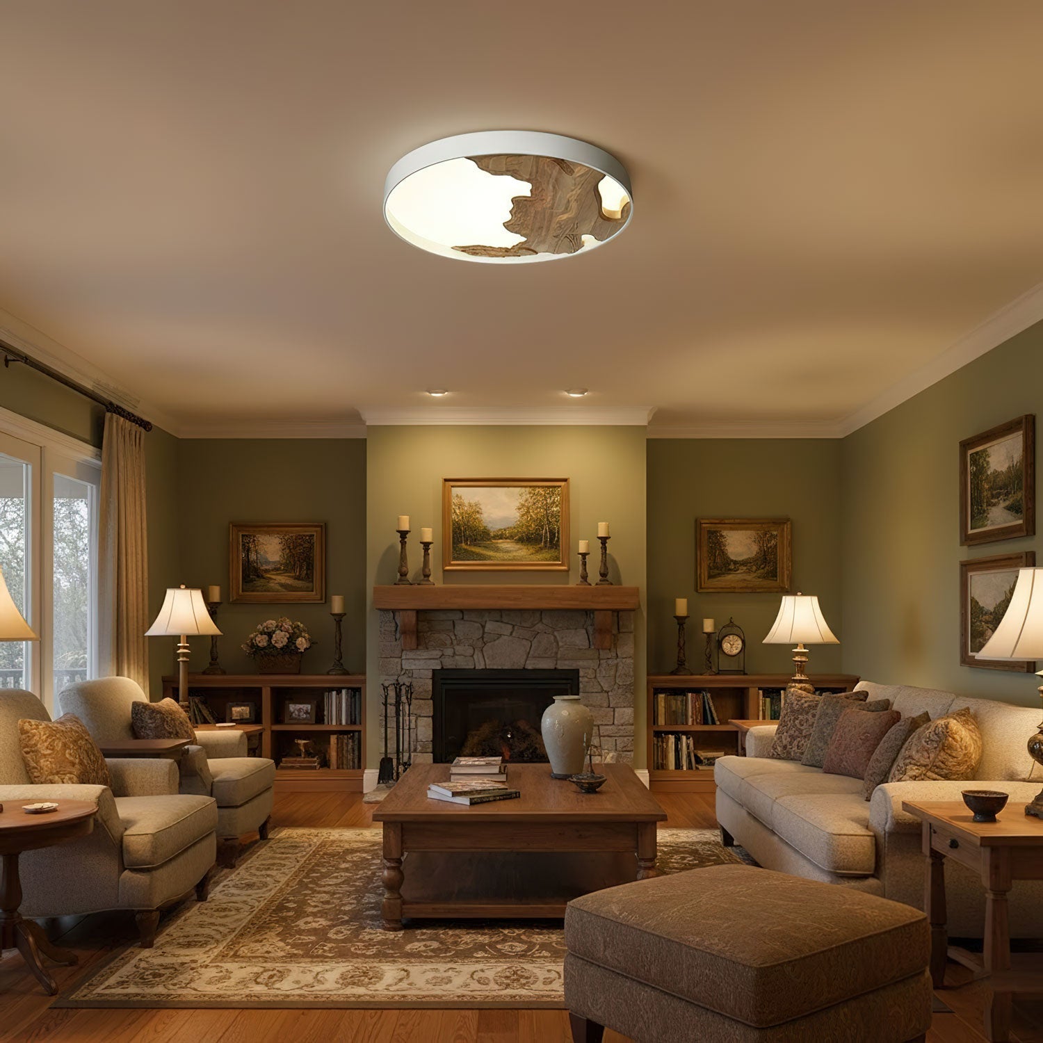 strata-ceiling-light-anzaz-Black & Wood Color-3