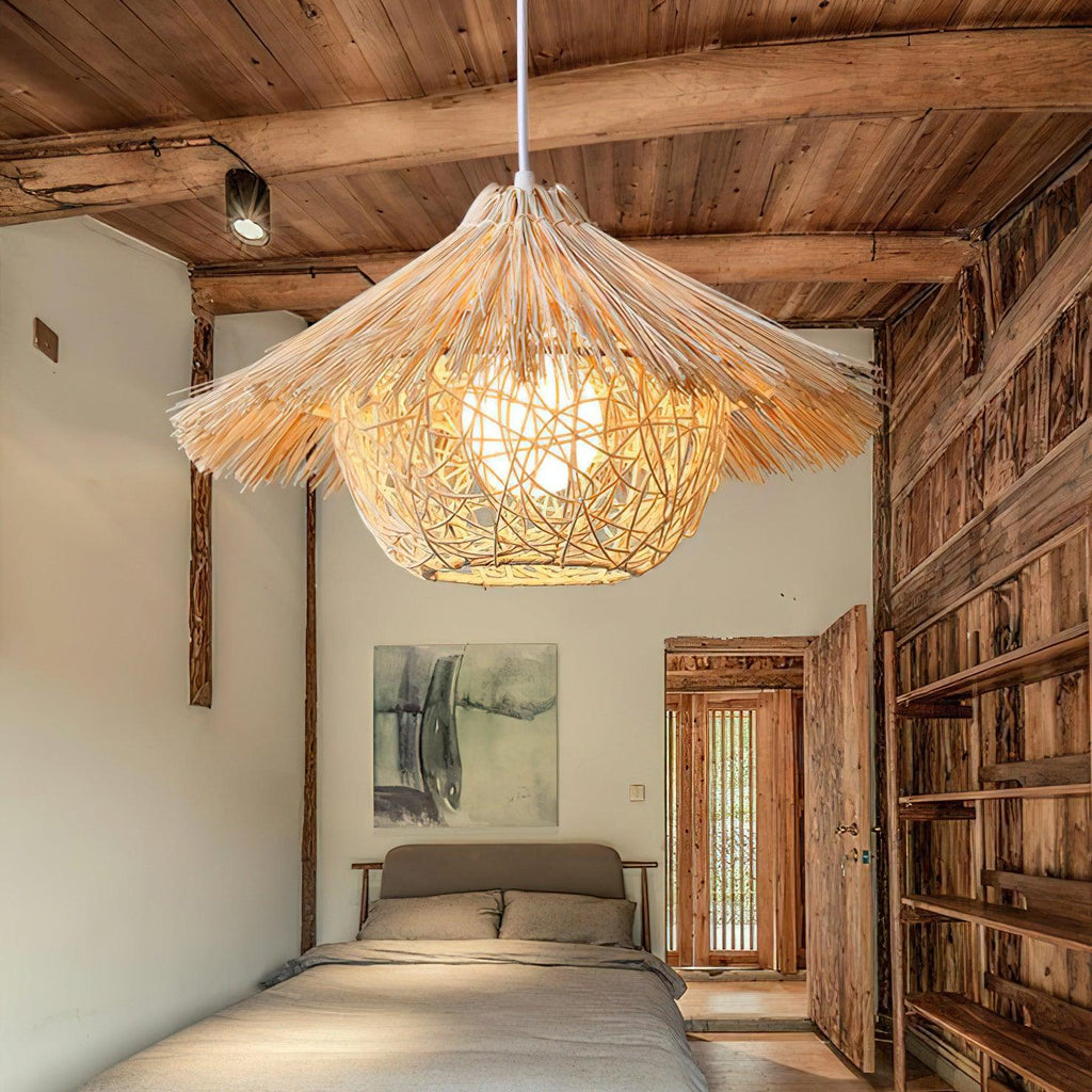 straw-hat-pendant-light-anzaz-Natural rattan-2