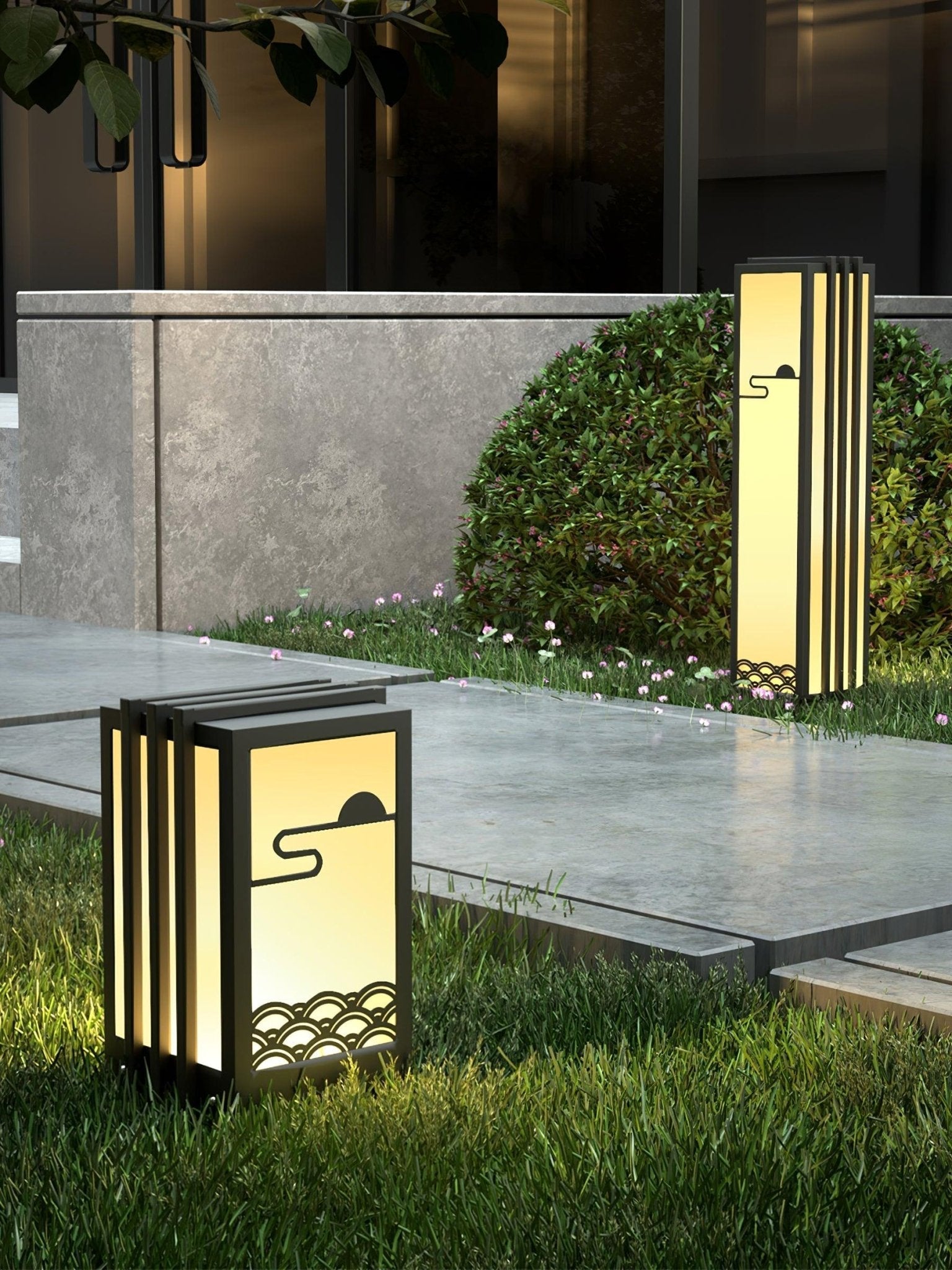 sunrise-pattern-outdoor-light-anzaz-Model B: Solar-Powered Version-4