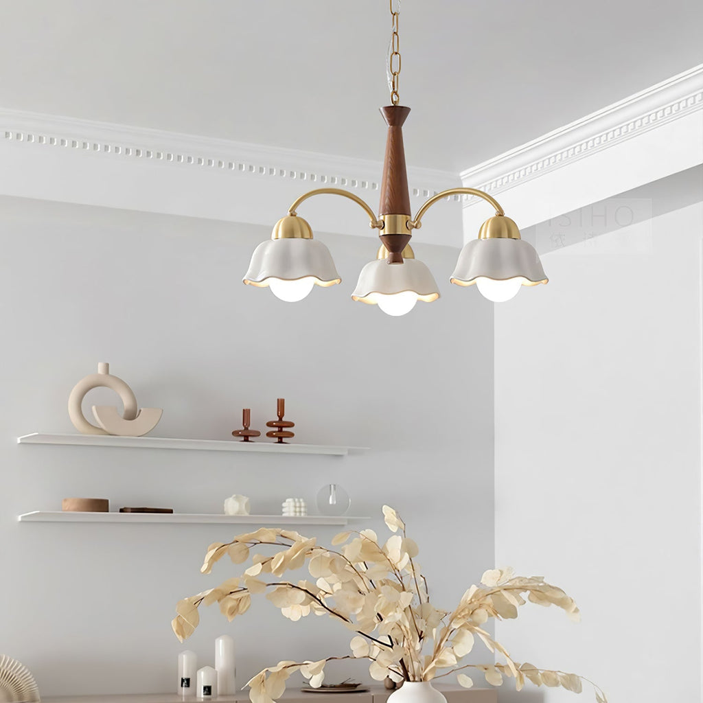 swedish-modern-brass-chandelier-anzaz-Gold ＆ Walnut wood-4