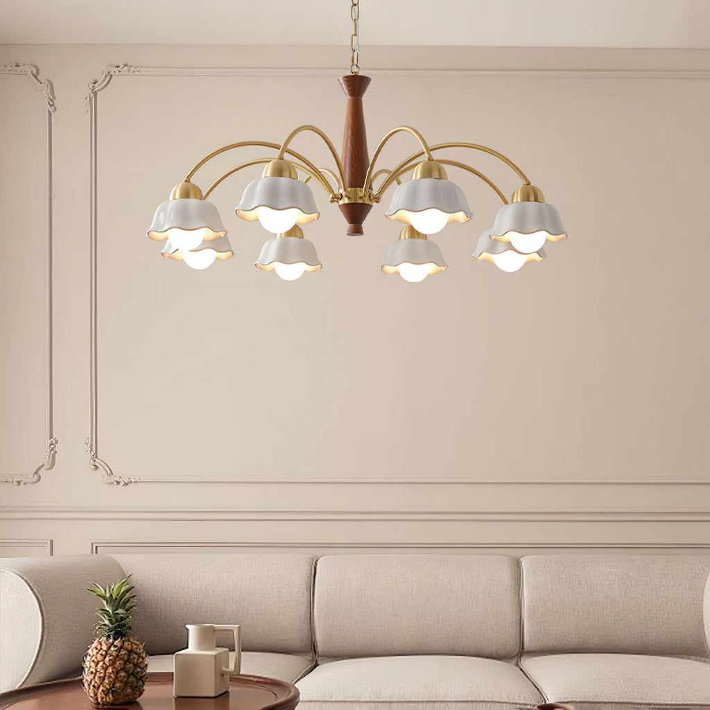 swedish-modern-brass-chandelier-anzaz-Gold ＆ Walnut wood-3