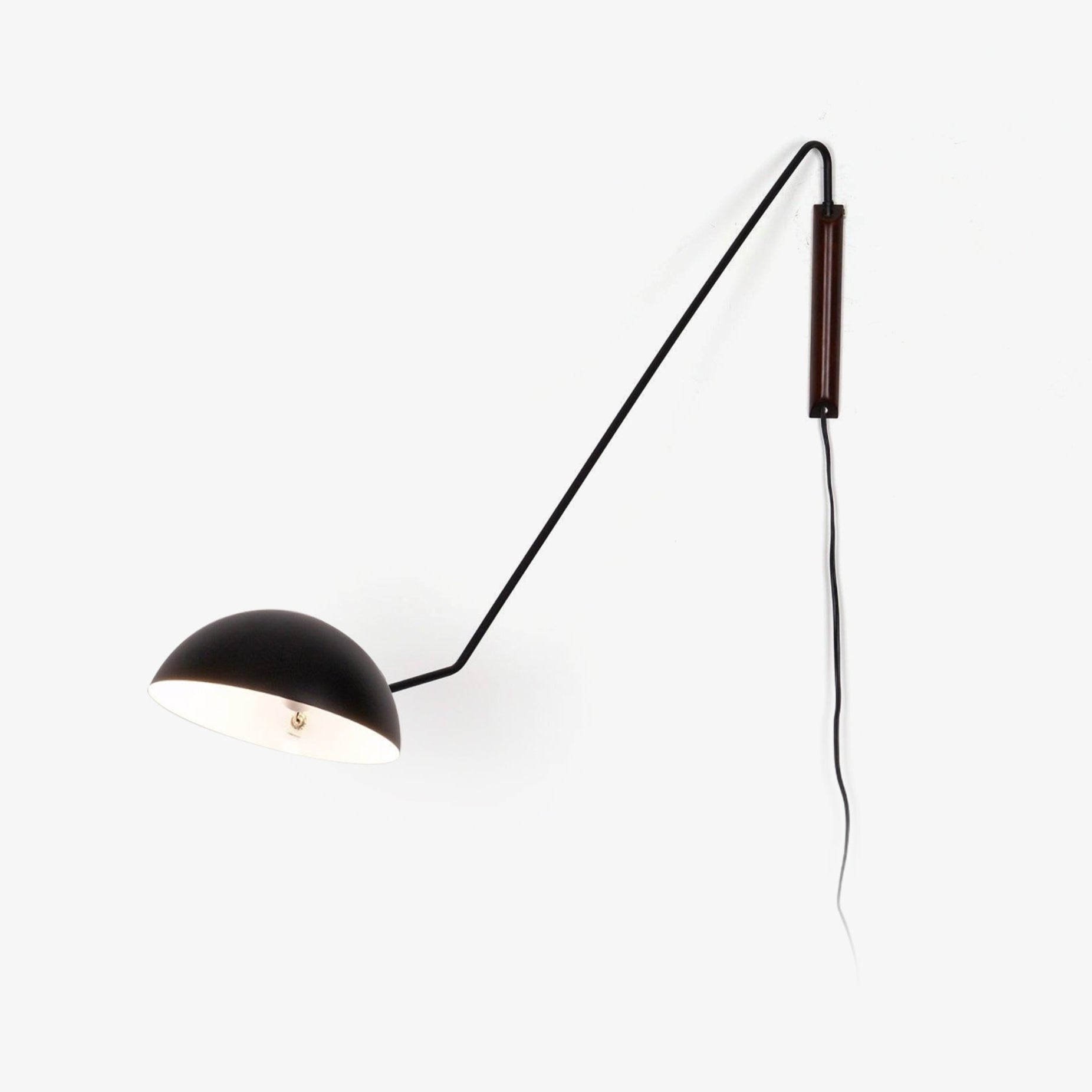 swing-dome-wall-light-anzaz-Black & Walnut color-1
