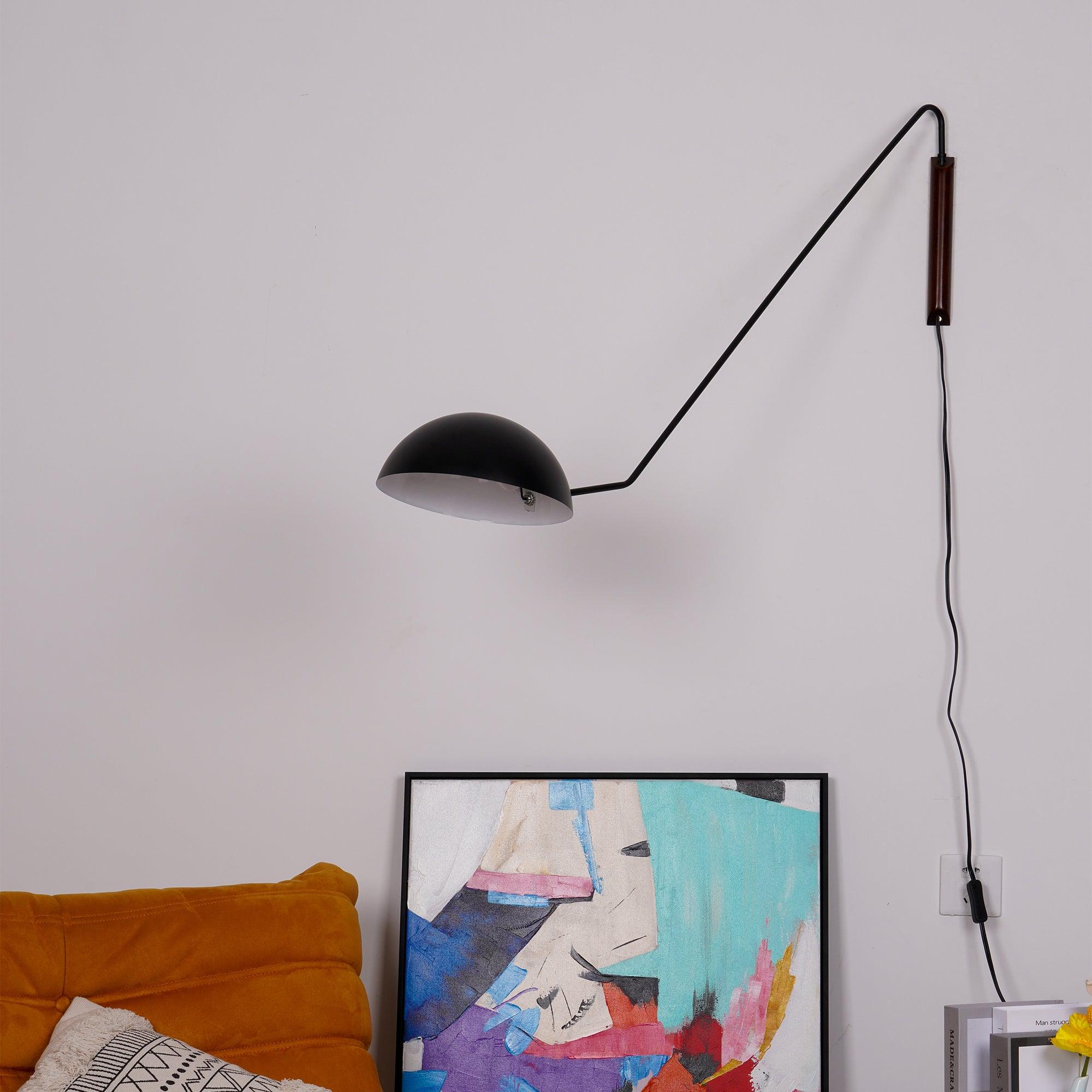 swing-dome-wall-light-anzaz-Gold & Walnut color-7