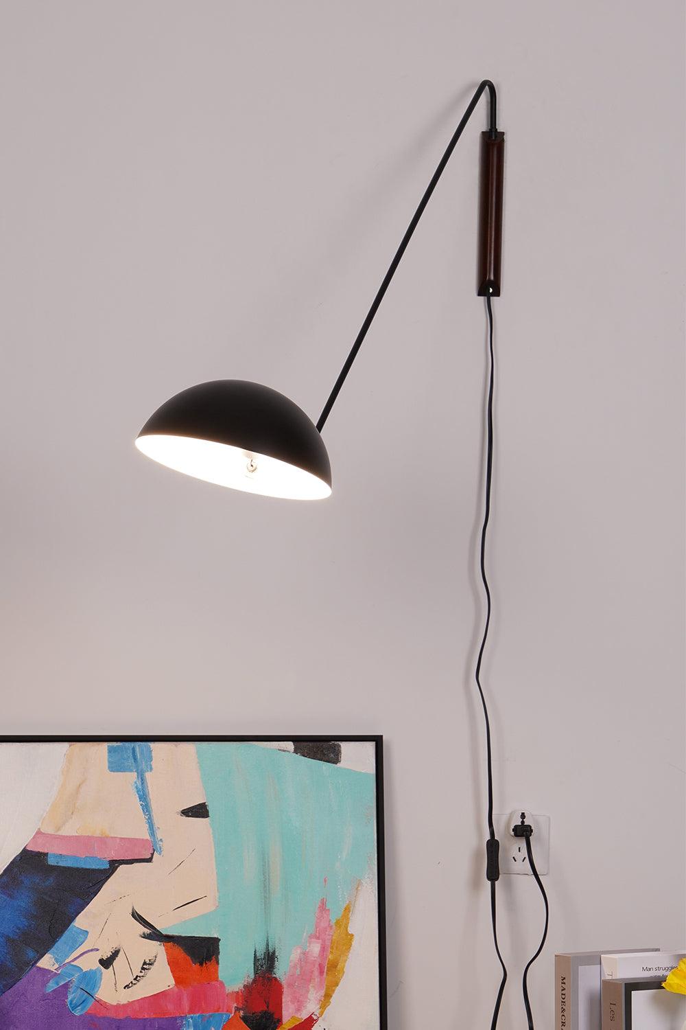swing-dome-wall-light-anzaz-Gold & Walnut color-5