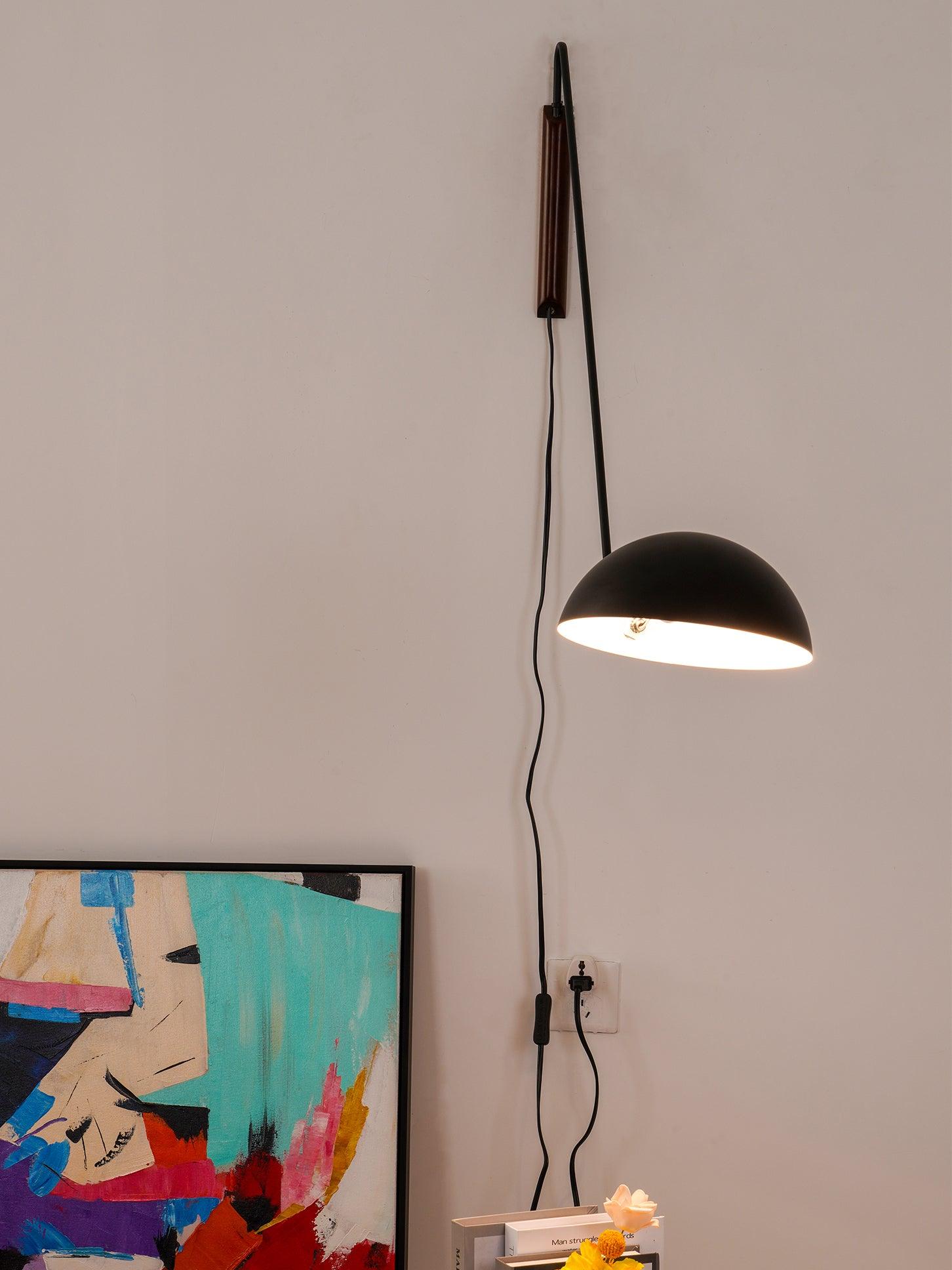 swing-dome-wall-light-anzaz-Gold & Walnut color-8