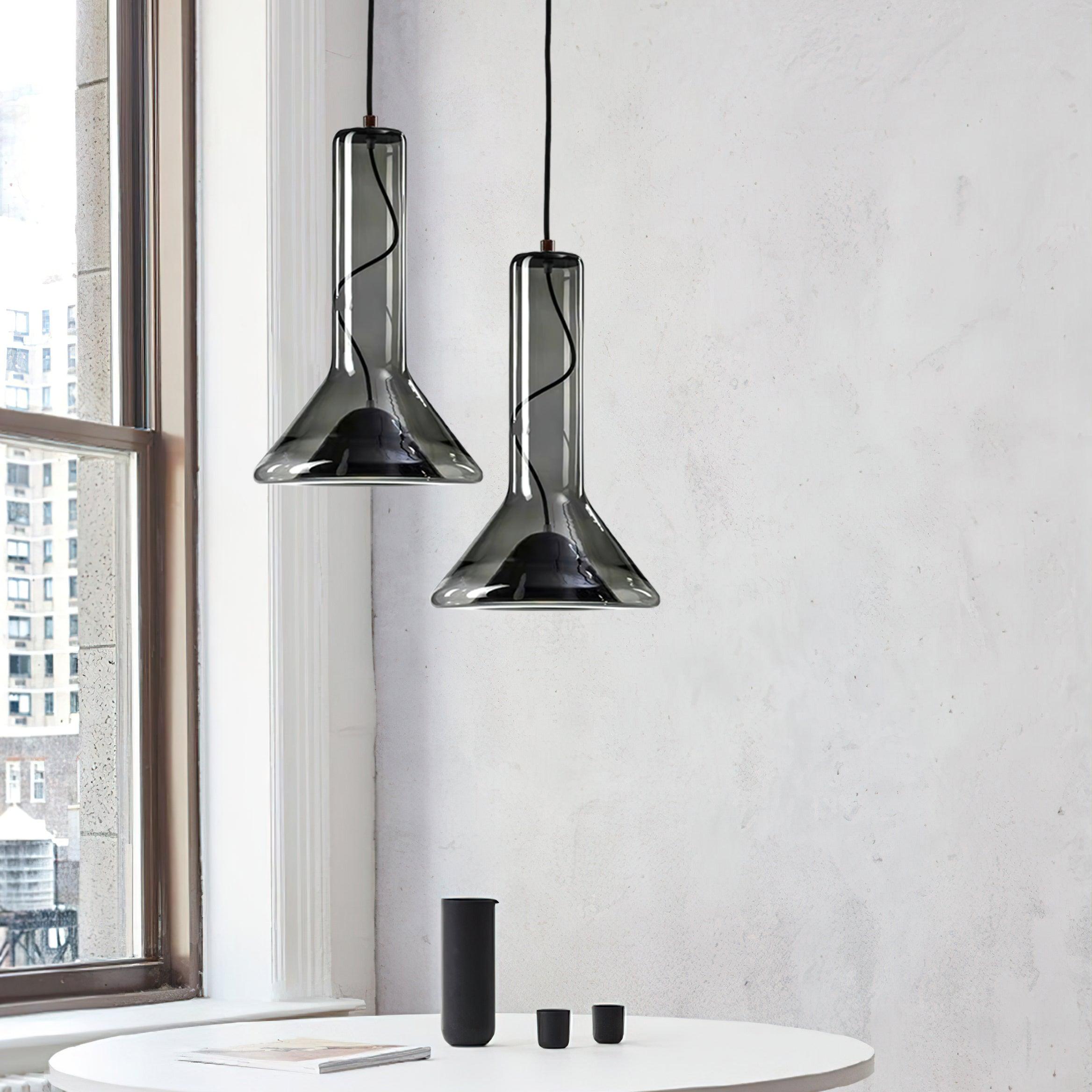 swirl-pendant-light-anzaz-Smoke gray & Black-3